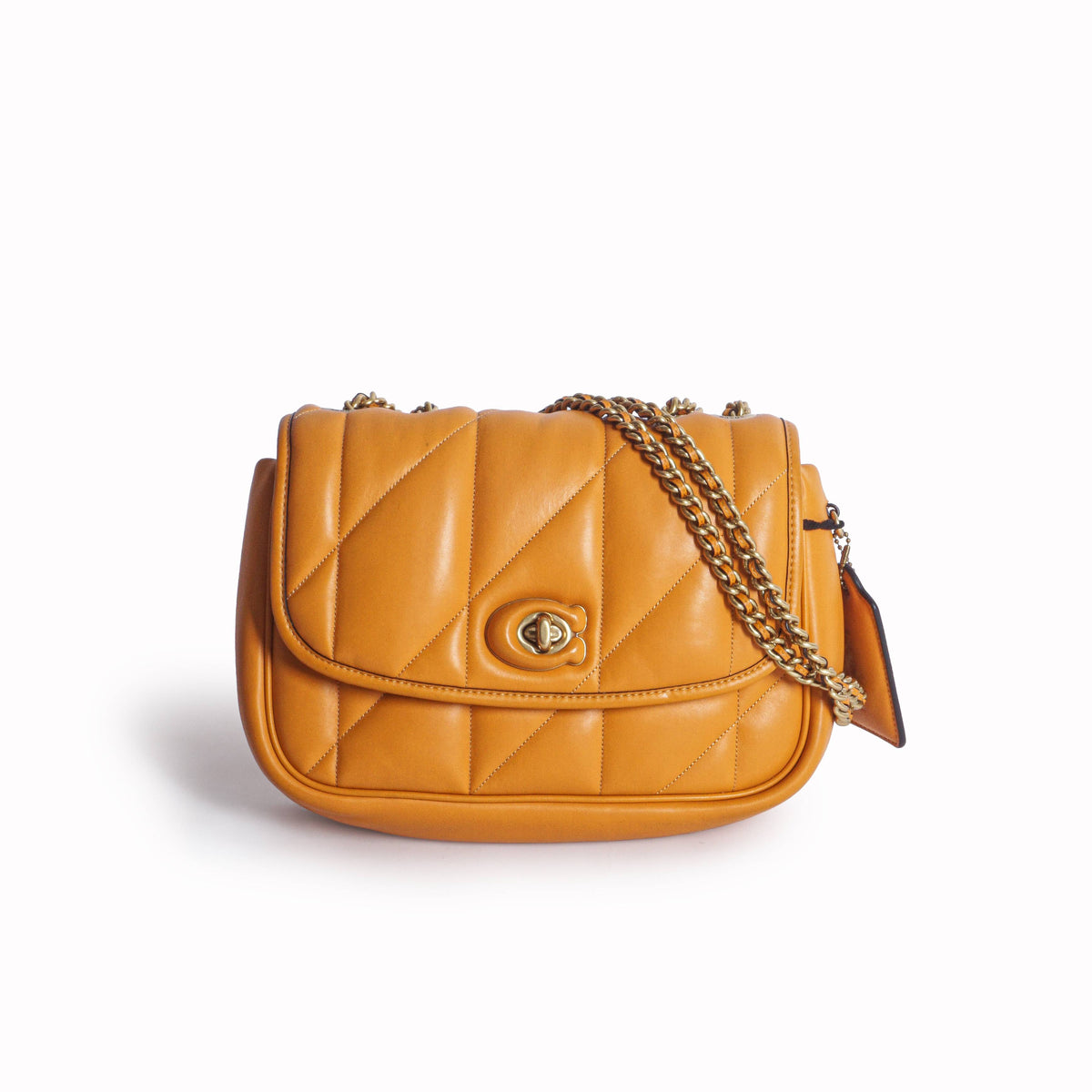 Coach Orange Quilted Leather Pillow Madison Bag | Authentic Pre 