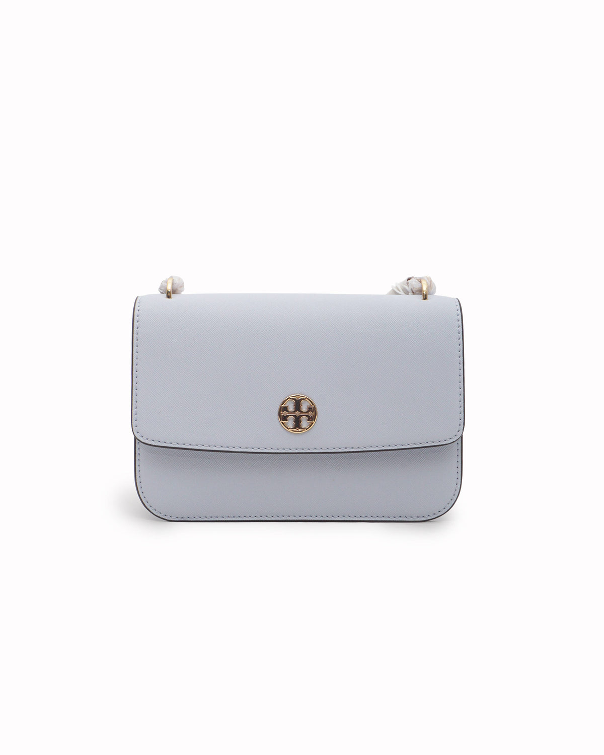 Tory Burch Light Blue Robinson Saffiano Leather Small Shoulder Bag