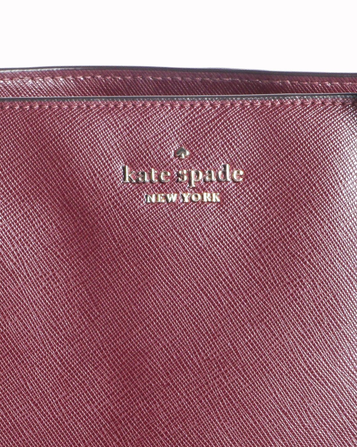 Kate Spade Burgundy Saffiano Leather Tote Bag