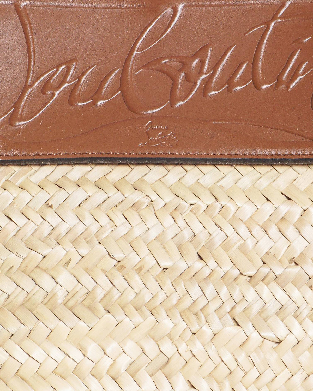 Christian Louboutin Rubishore Raffia Basket Tote