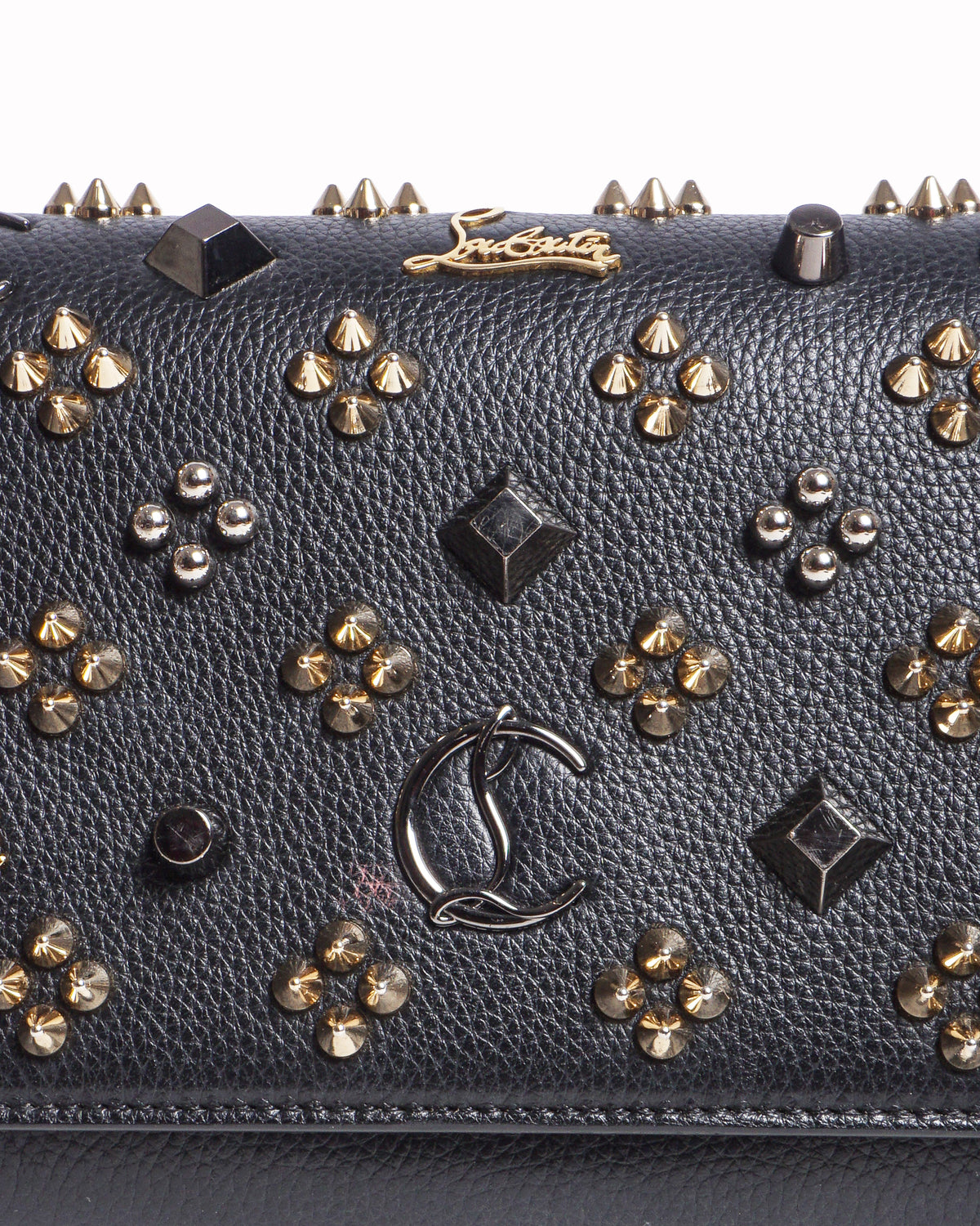 Christian Louboutin Black Calfskin Paloma Chain Clutch