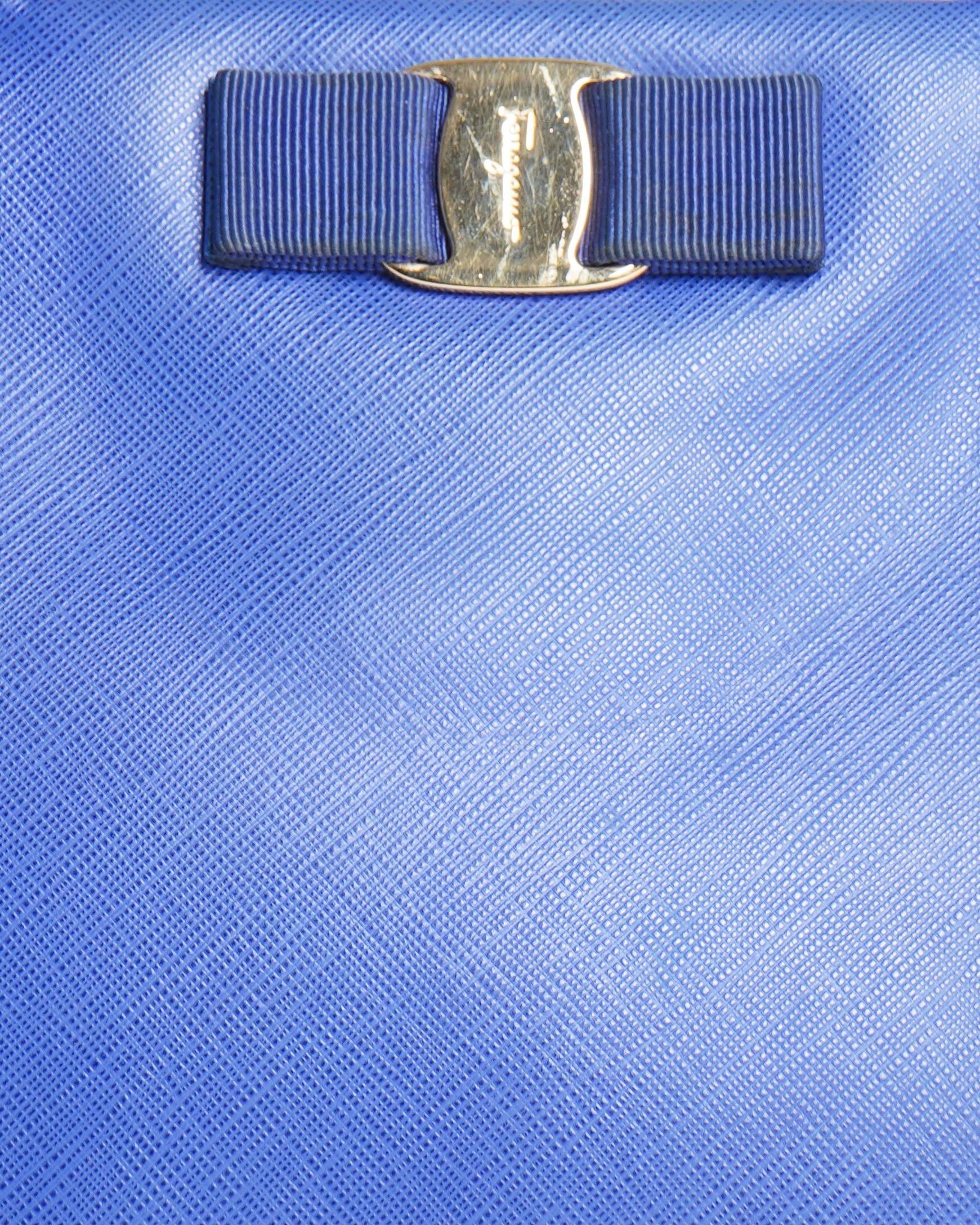 Salvatore Ferragamo Top Handle Bag In Blue