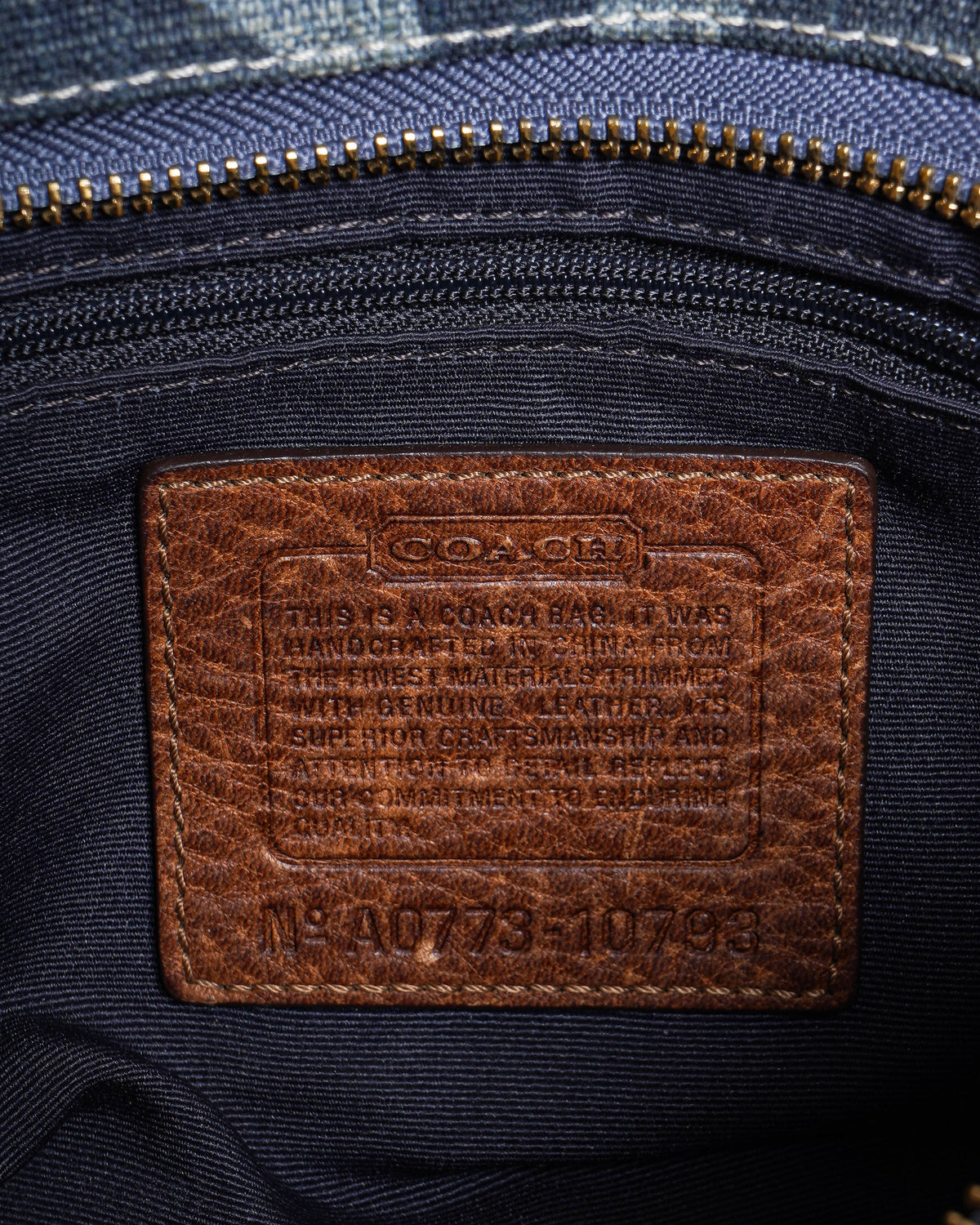 Coach Small Carly Denim Shoulder Bag in Signature Jacquard