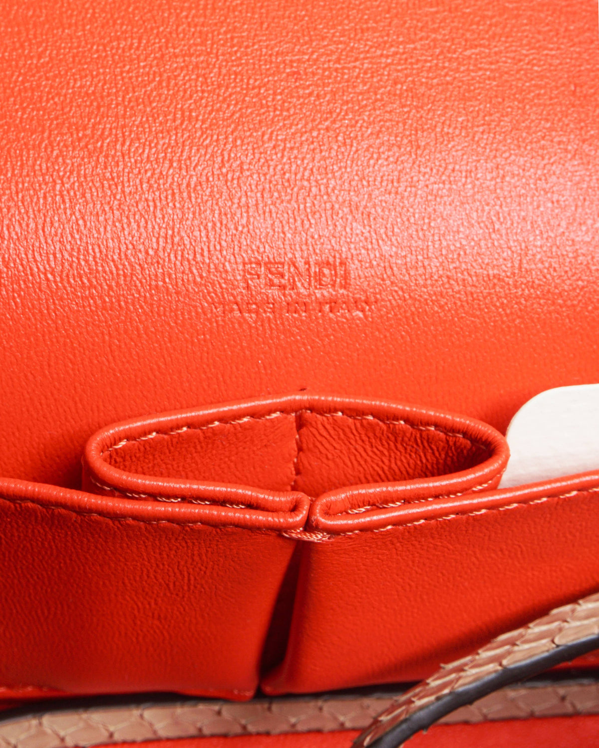 Fendi First Sight Pitone Panamera Beige Python Leather Shoulder Bag