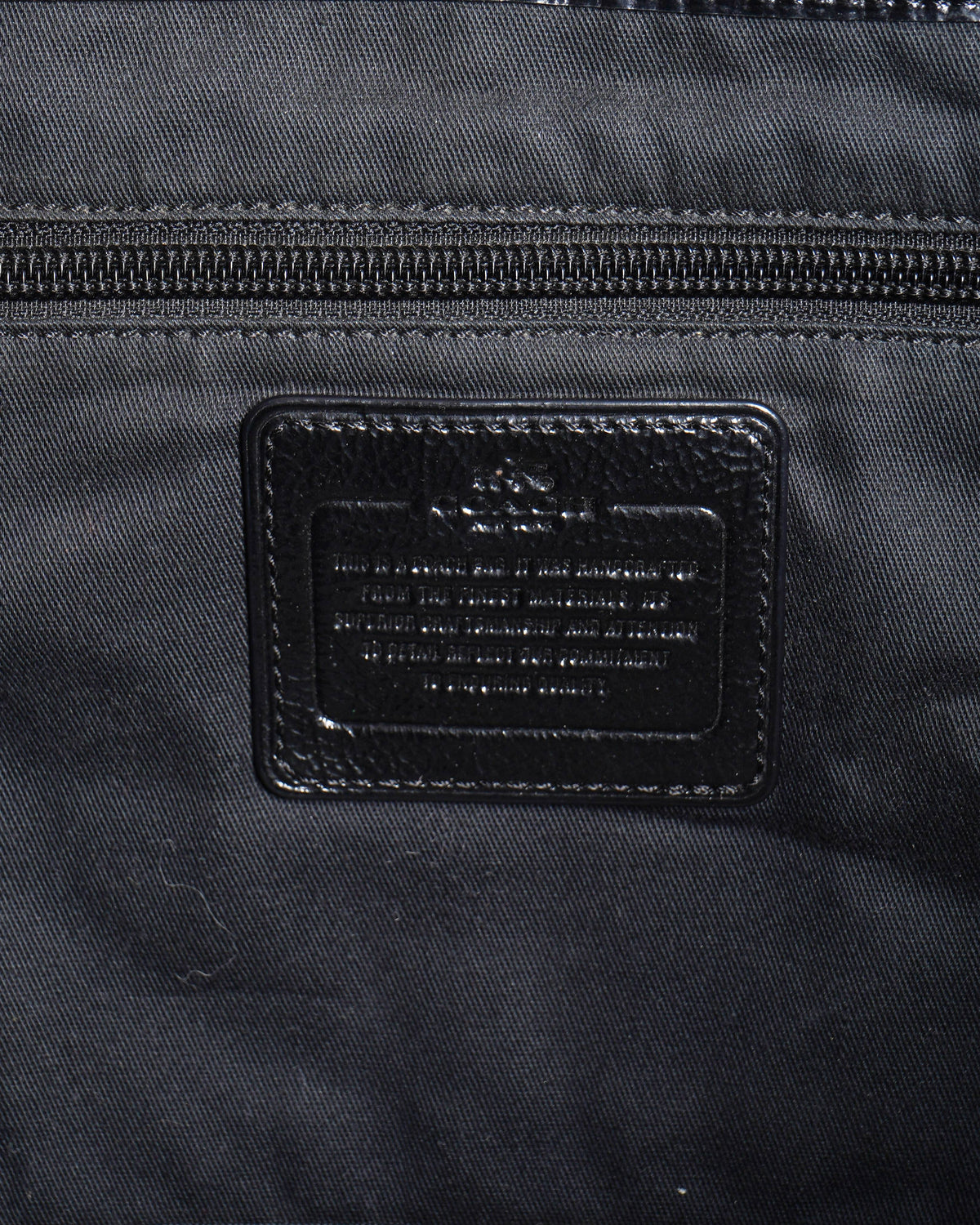 Coach black leather tote
