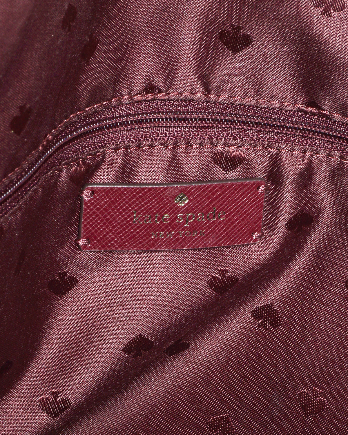 Kate Spade Burgundy Saffiano Leather Tote Bag