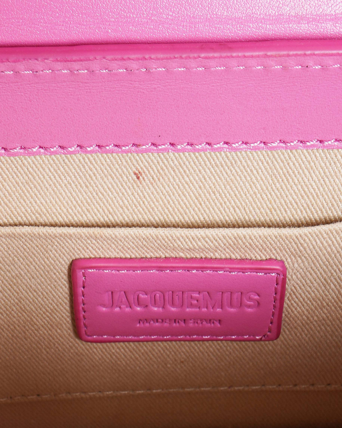 Jacquemus Pink Le Chiquito Noeud Leather Bag
