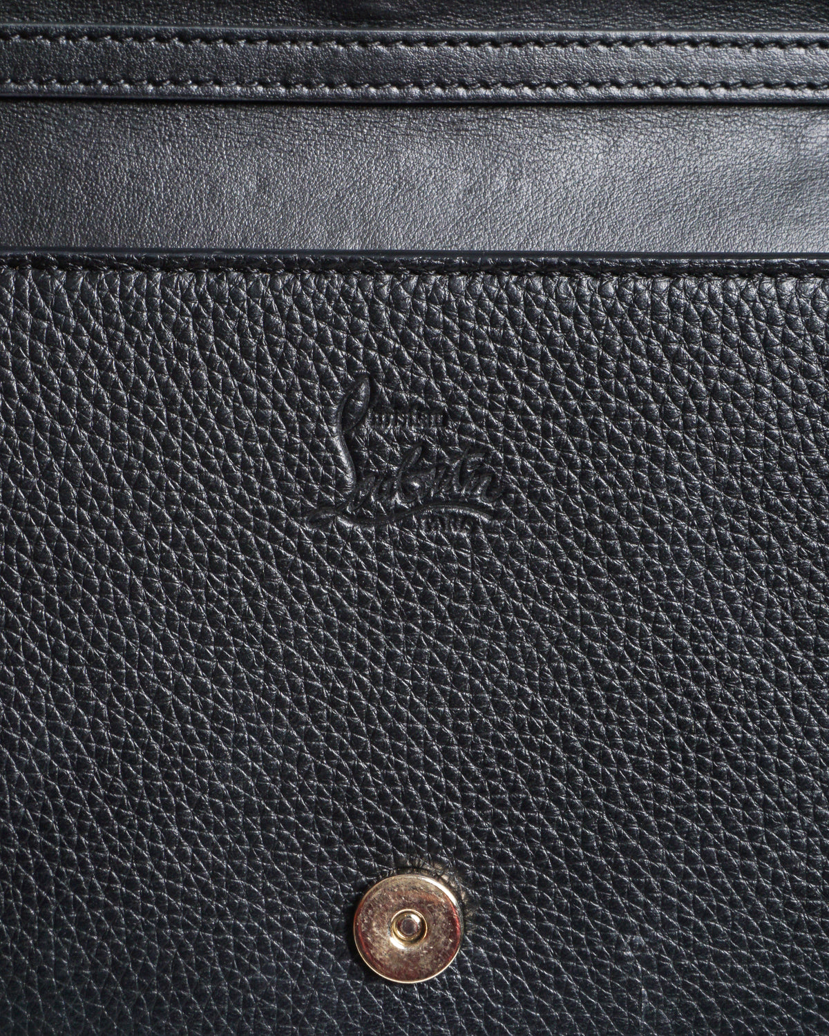 Christian Louboutin Black Calfskin Paloma Chain Clutch