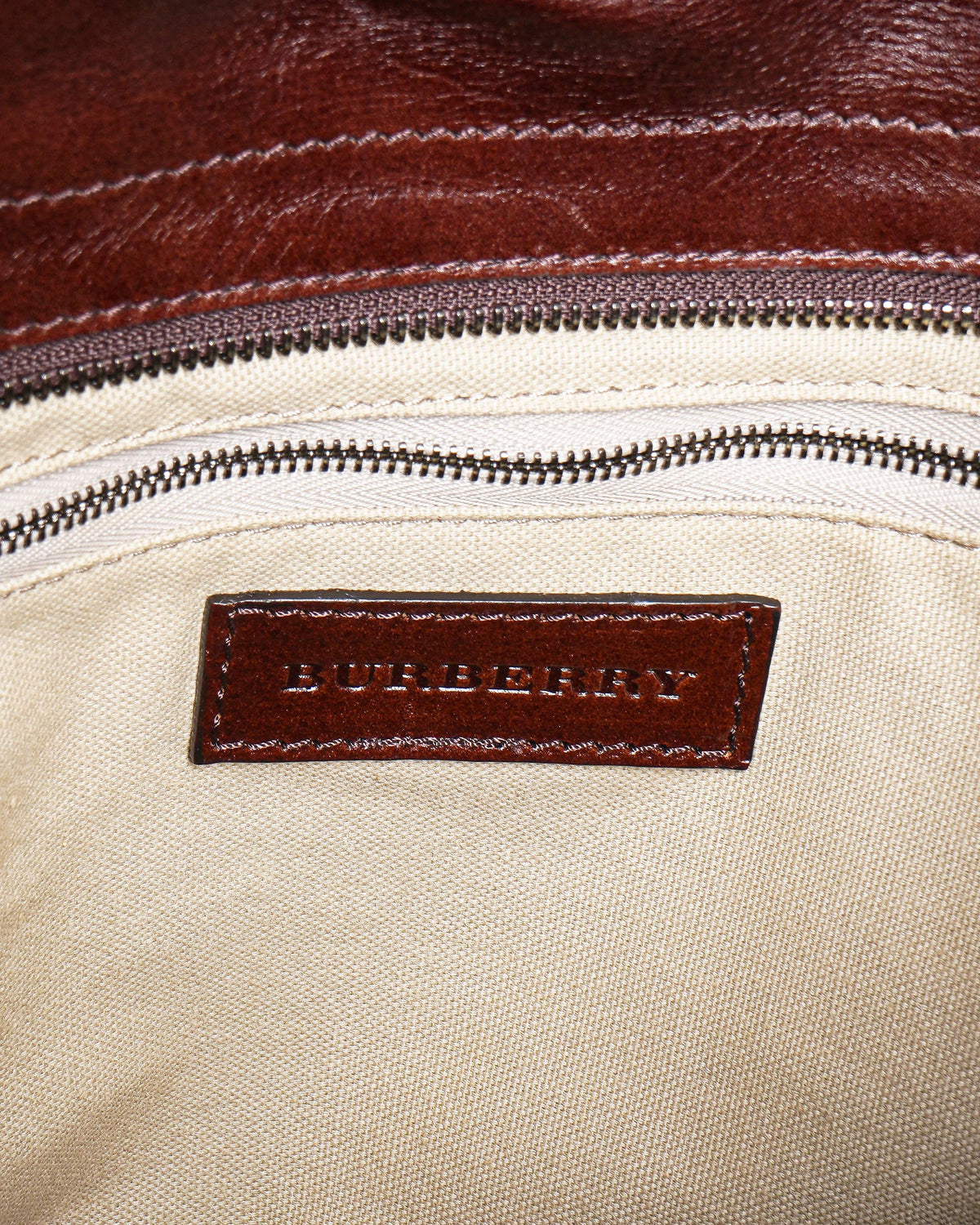 Burberry Brown Mega Check Canvas & Leather Lowry Tote