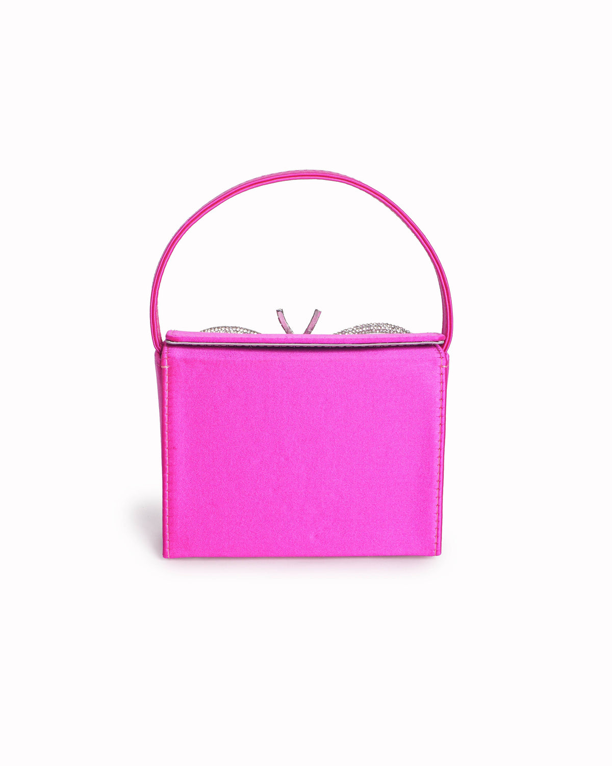 L'ALINGI Hot Pink Satin Butterfly Top Handle Bag