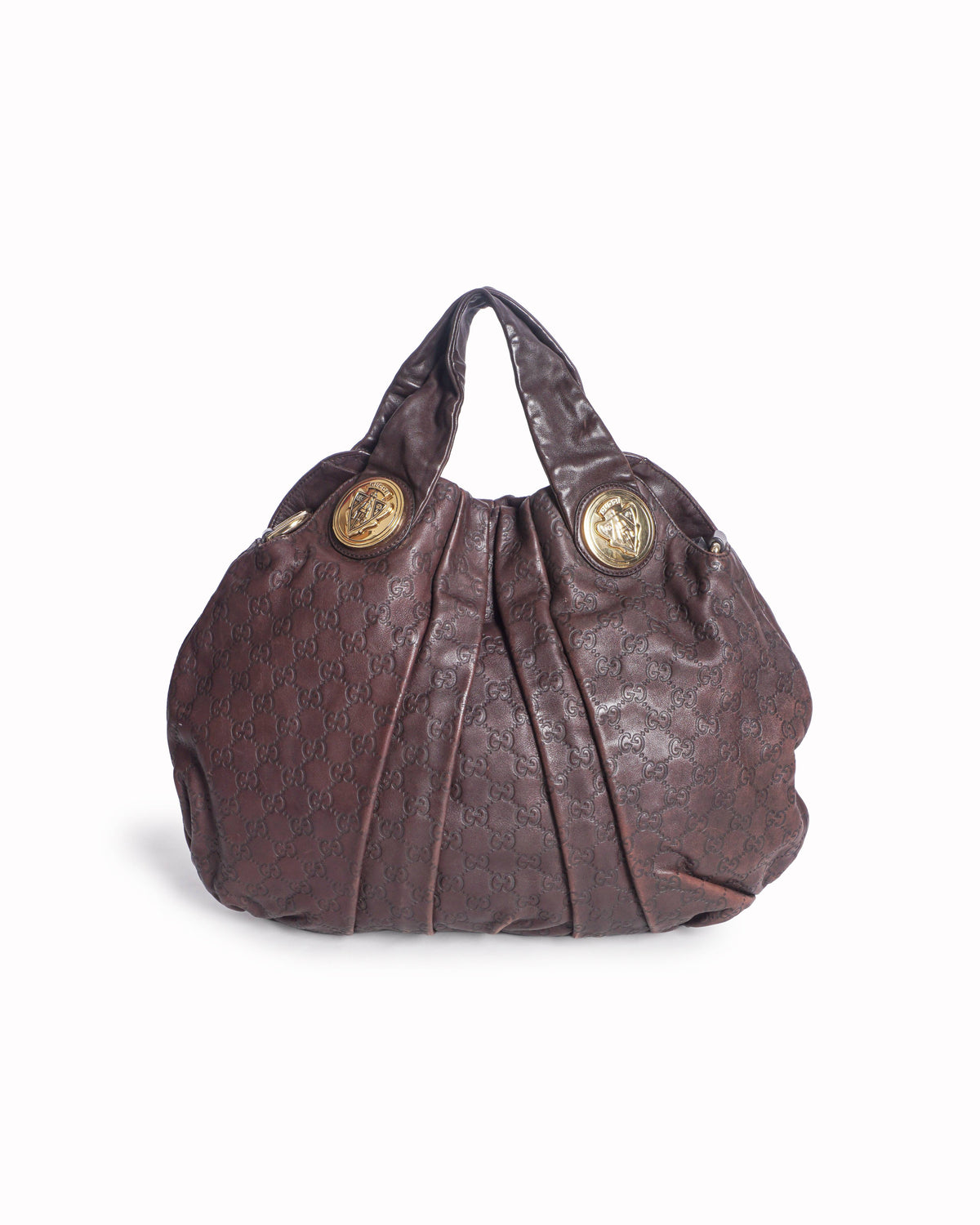 Gucci Dark Brown Guccissima Leather Hysteria Hobo Bag