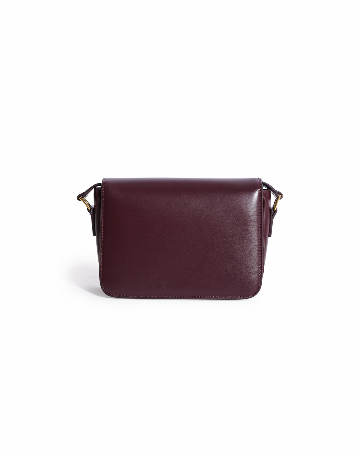 Celine Maroon Small Triomphe Crossbody Bag In Natural Calfskin