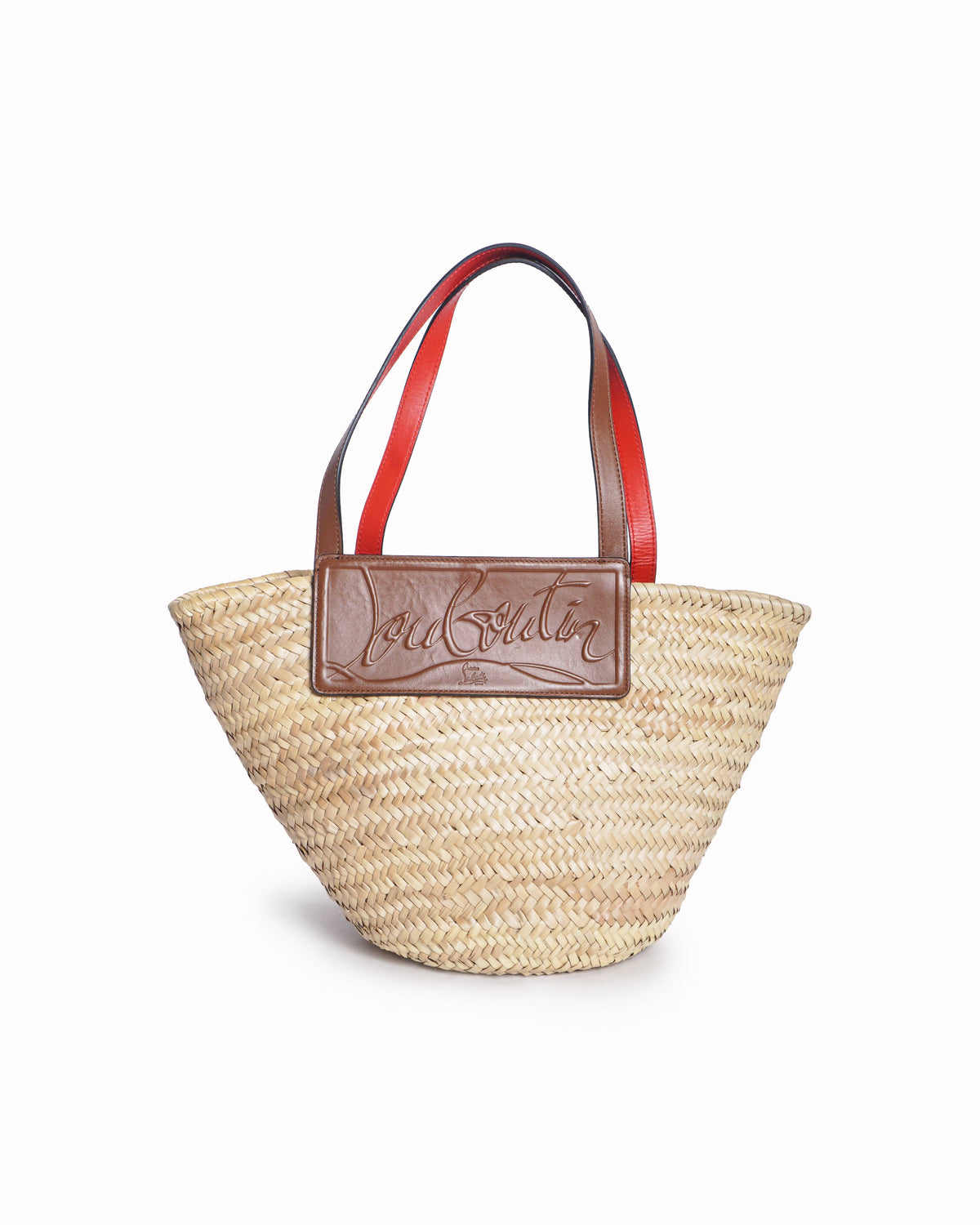 Christian Louboutin Rubishore Raffia Basket Tote