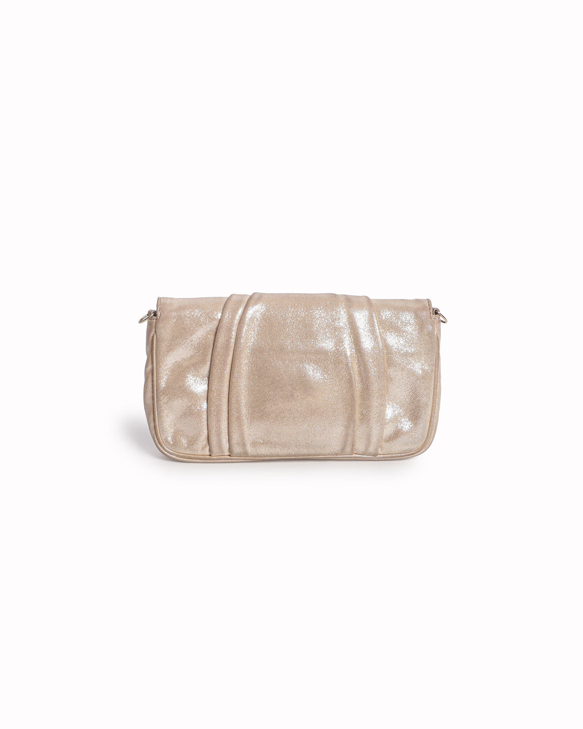 Fendi Metallic Gold Leather Mia Pochette Bag