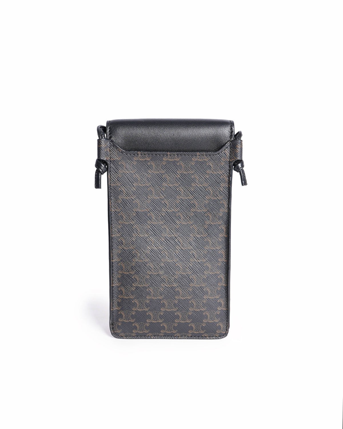 Celine Phone Pouch in Triomphe Canvas and Lambskin