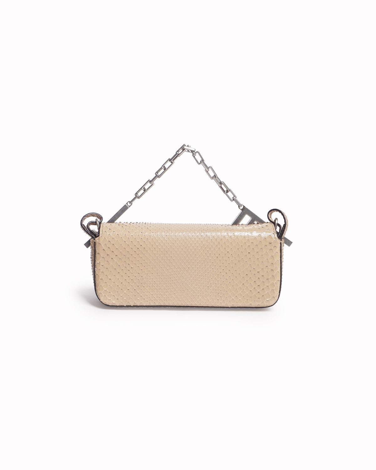 Fendi First Sight Pitone Panamera Beige Python Leather Shoulder Bag