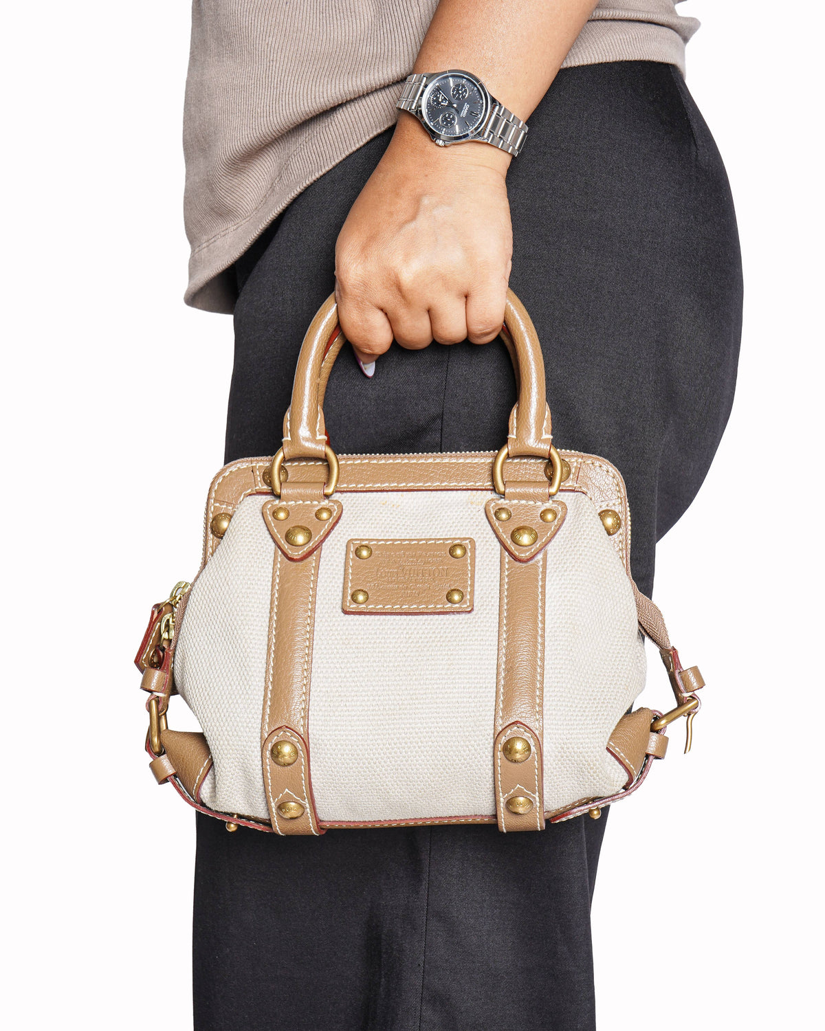 Louis Vuitton Trianon Canvas & Suhali Leather Sac De Nuit PM Bag