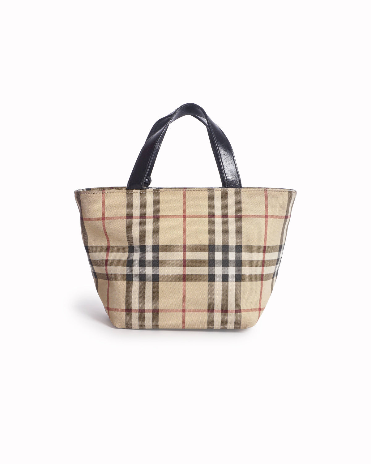 Burberry Mini Nova Check Canvas & Leather Tote