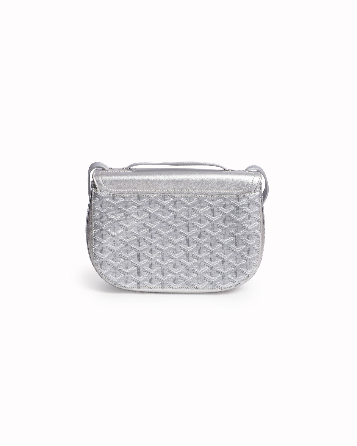 Goyard 233 PM Grey Goyardine Canvas & Calfskin Shoulder Bag