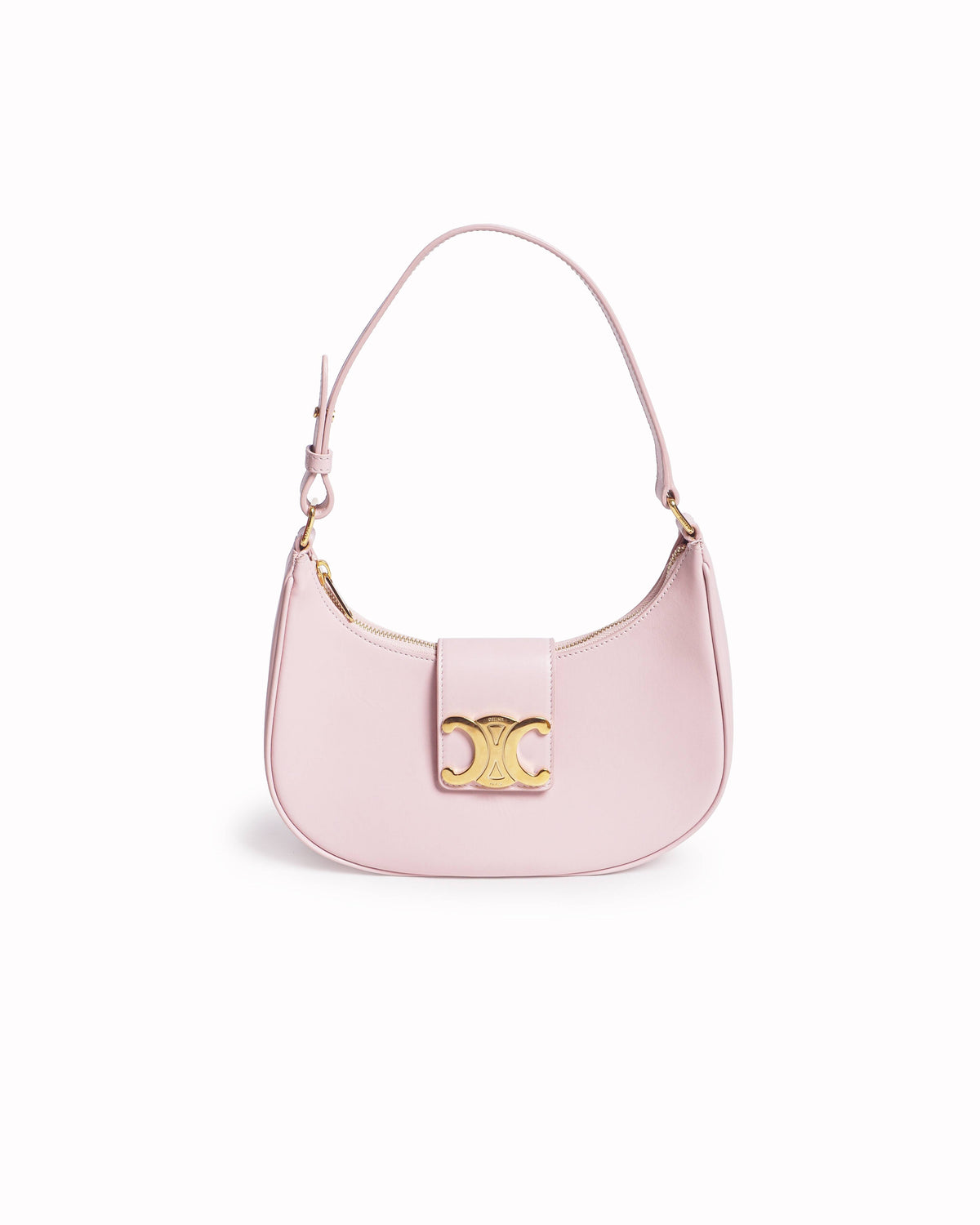 Celine Soft Pink Calfskin Ava Triomphe Shoulder Bag