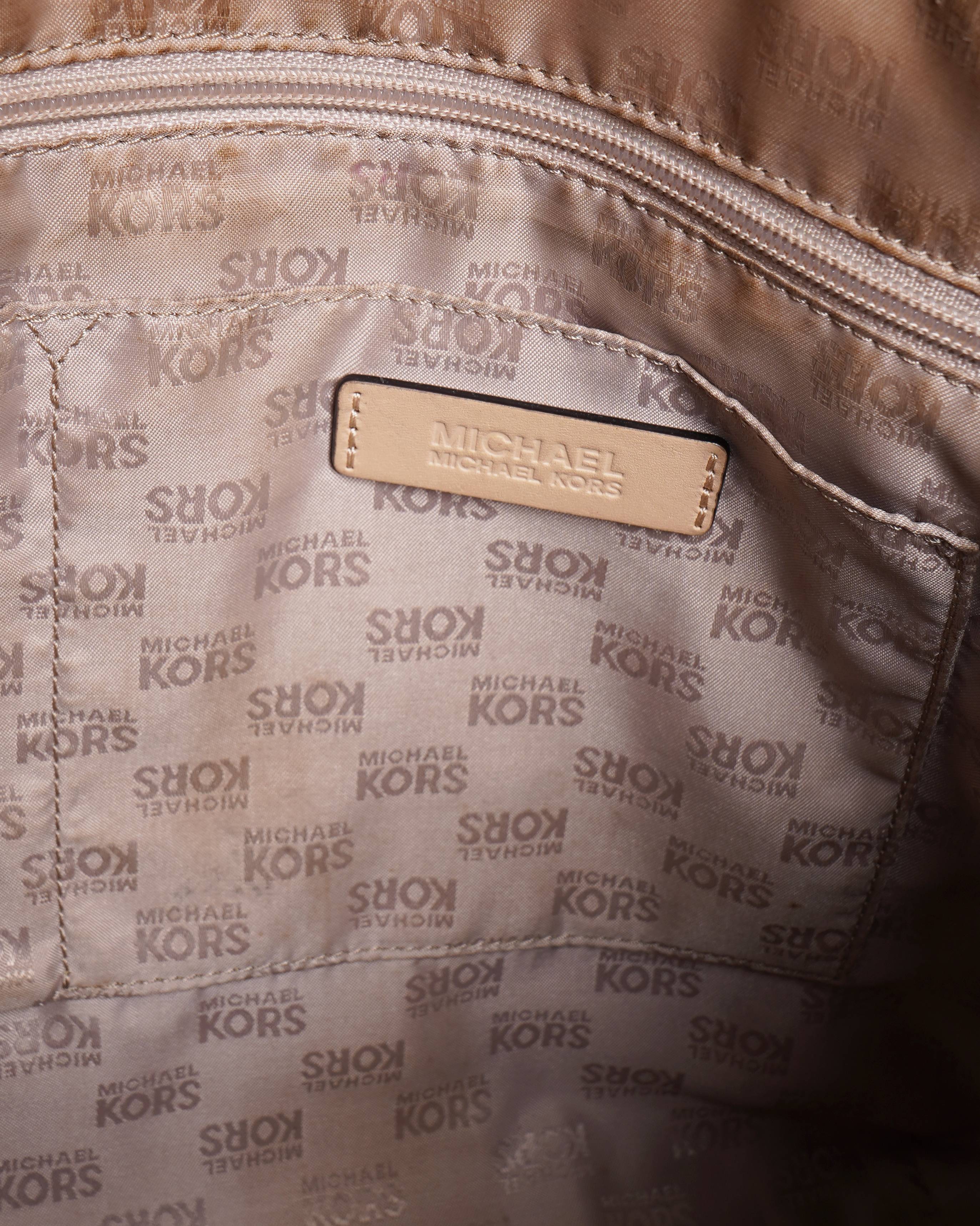 Michael Kors Monogram Brown Tote Bag