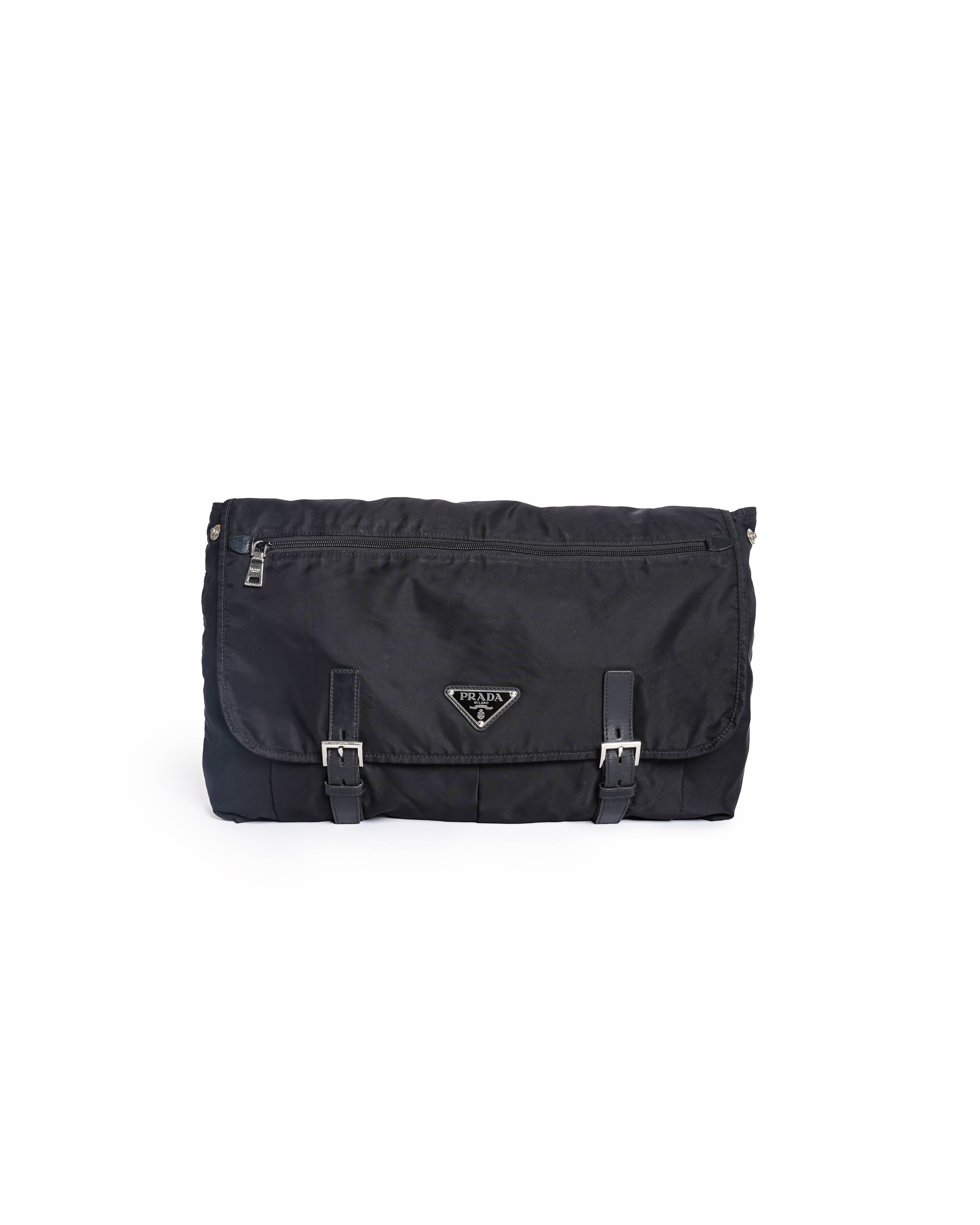 Prada Tessuto Nylon and Leather Messenger Bag