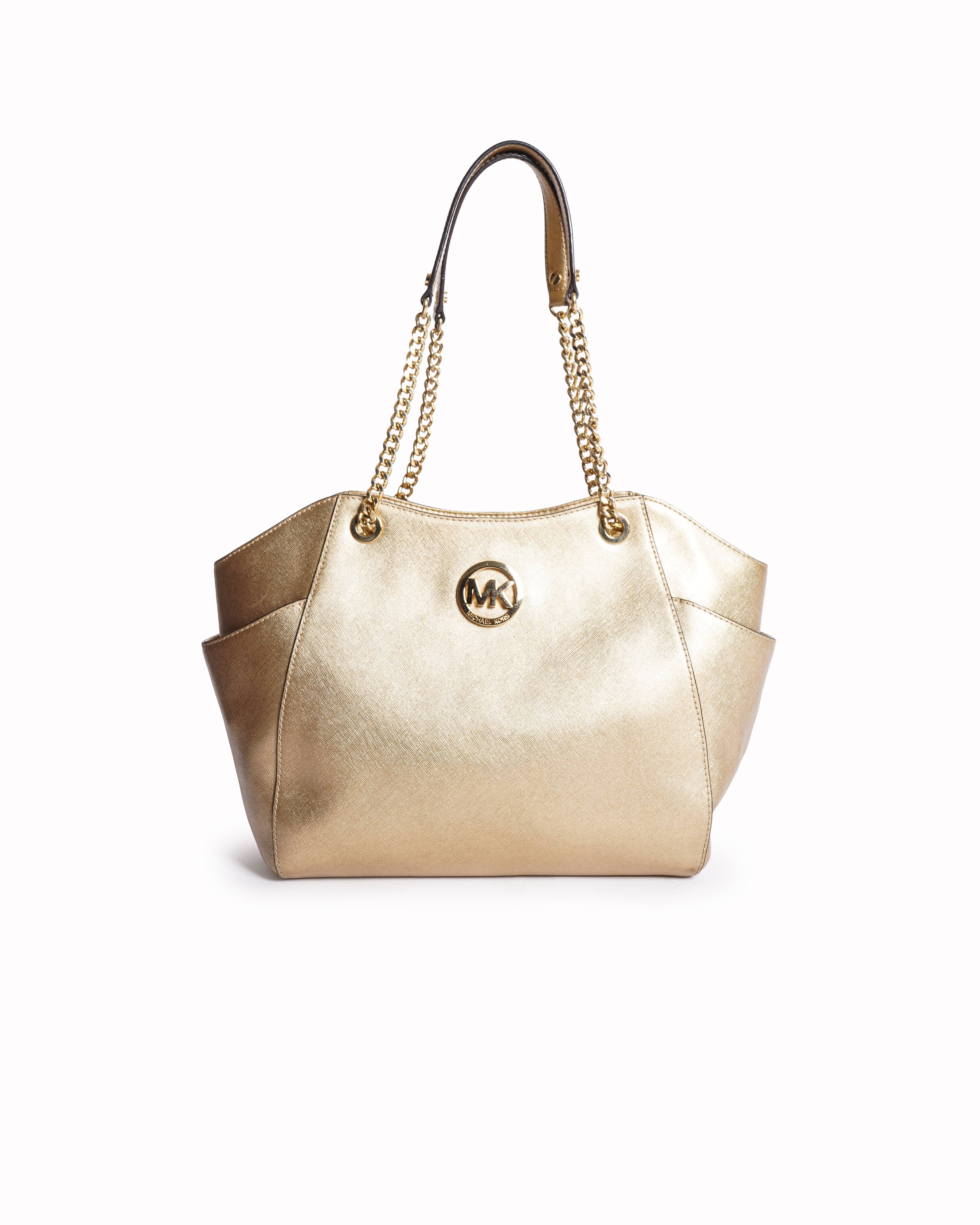Michael Kors Gold Tone Shoulder Bag