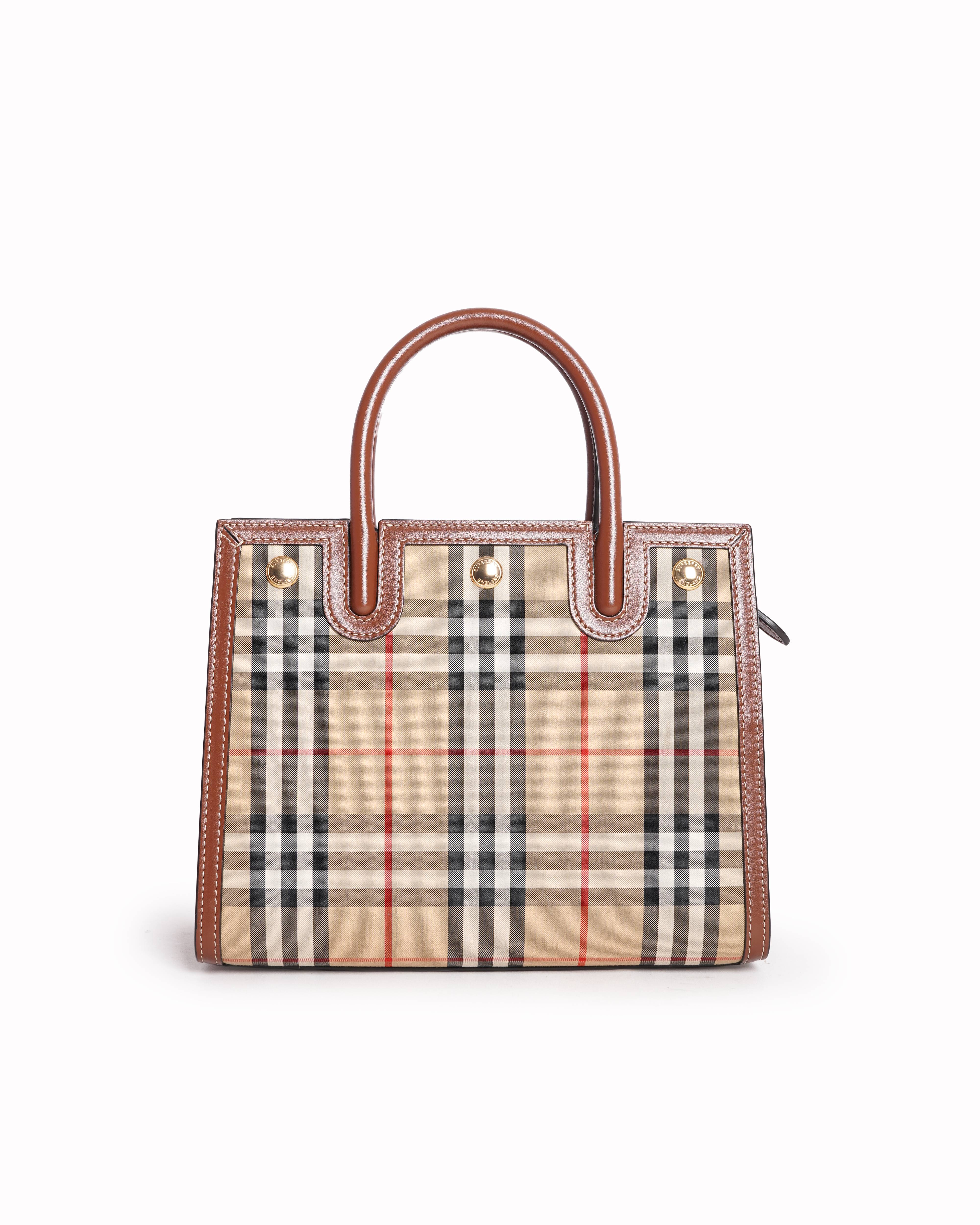 Burberry Mini Vintage Check Two-handle Title Bag