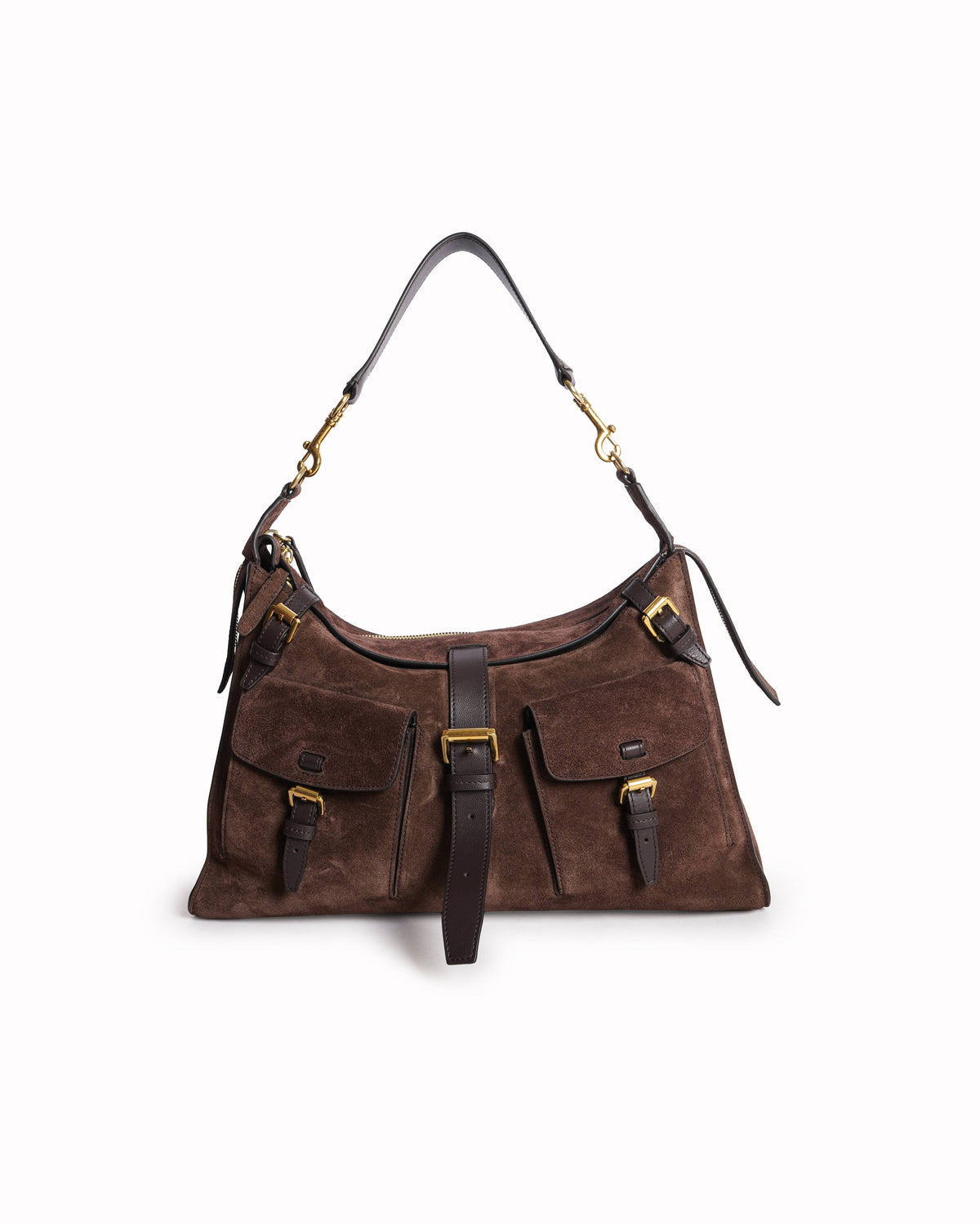 Mulberry Roxanne Shoulder Bag Chocolate Suede