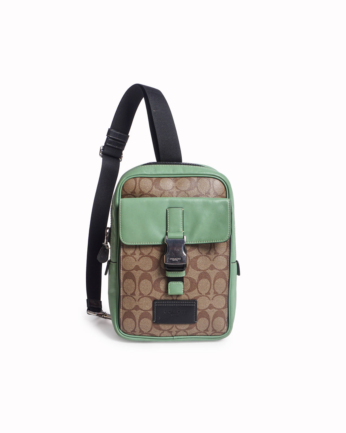 Coach Track Pack In Colorblock Signature Canvas