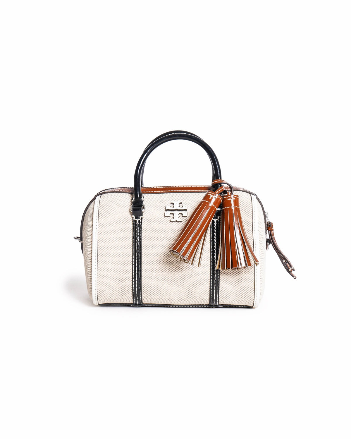 Tory Burch Thea Mini Canvas and Leather Satchel