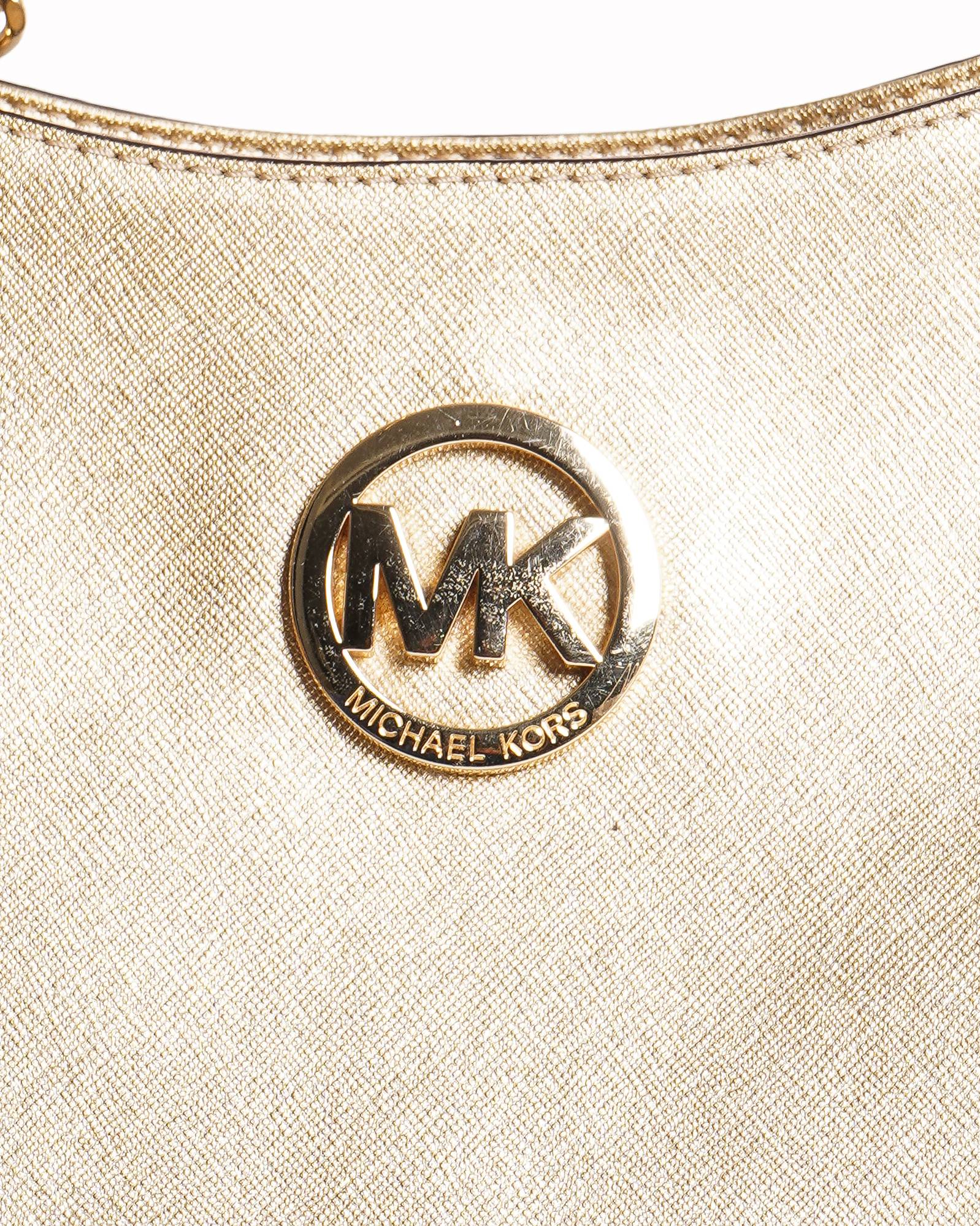 Michael Kors Gold Tone Shoulder Bag