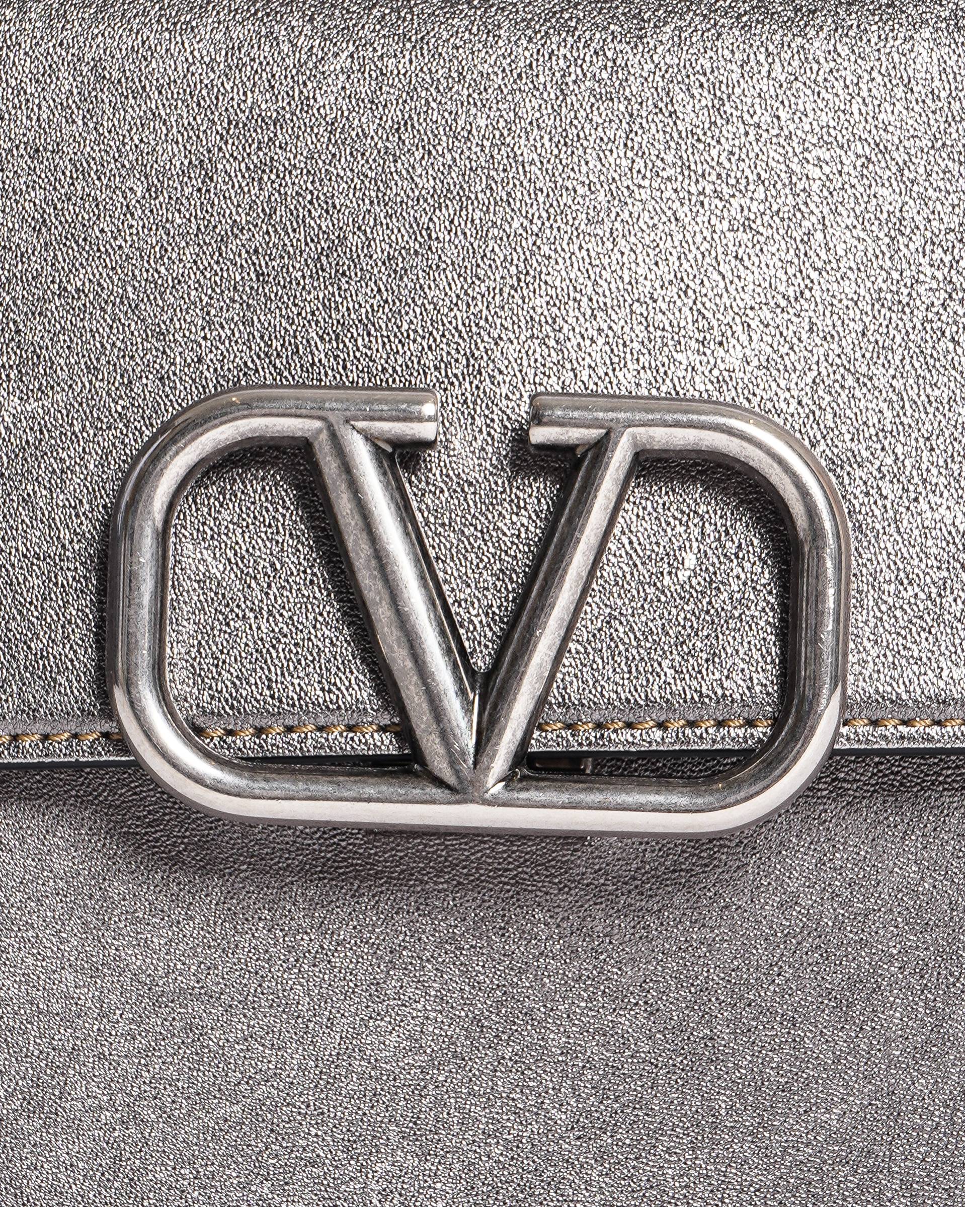 Valentino Garavani VSling Metallic Leather Crossbody Bag
