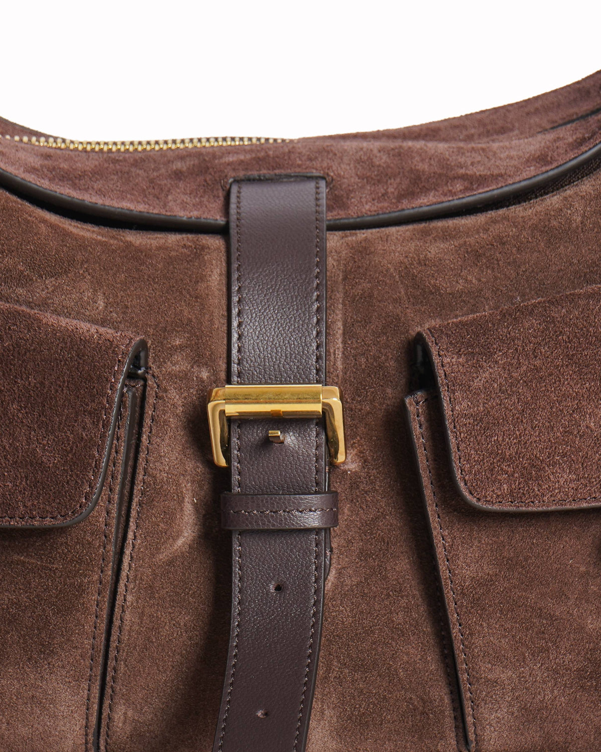 Mulberry Roxanne Shoulder Bag Chocolate Suede