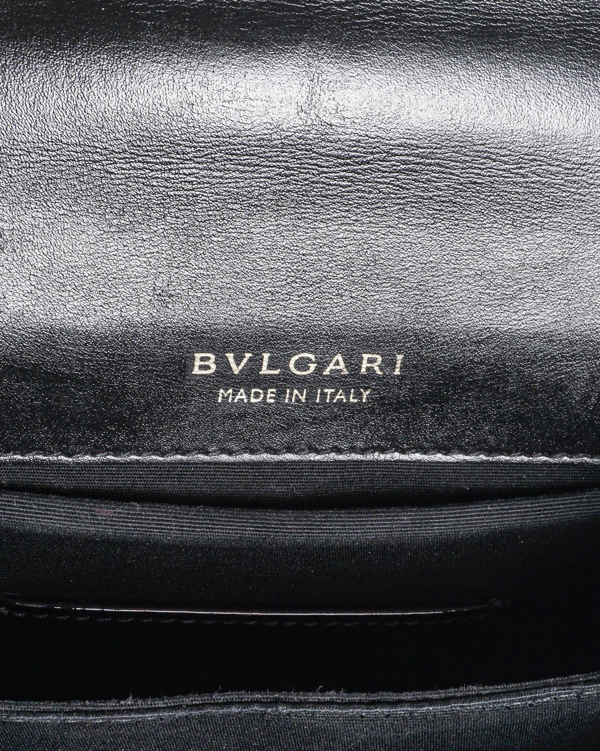 Bvlgari Black Patent Leather Serpenti Forever Top Handle Bag