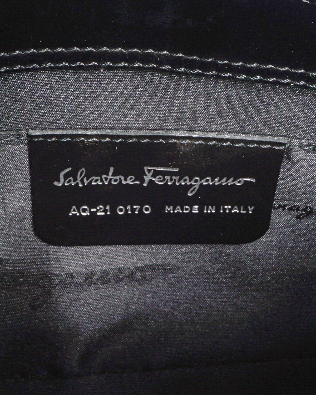 Salvatore Ferragamo Black Leather Gancini Buckle Shoulder Bag