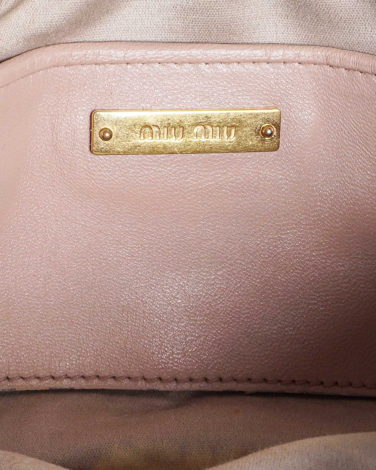 Miu Miu Blush Pink Matelassé Leather Camera Bag