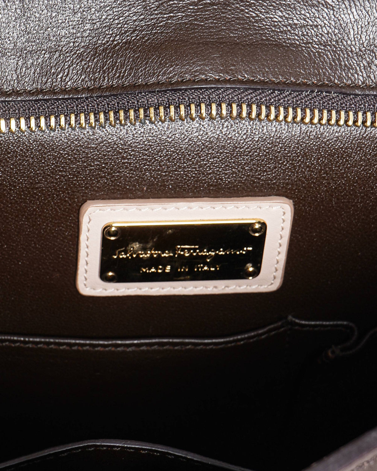Salvatore ferragamo tri color medium sofia top handle bag
