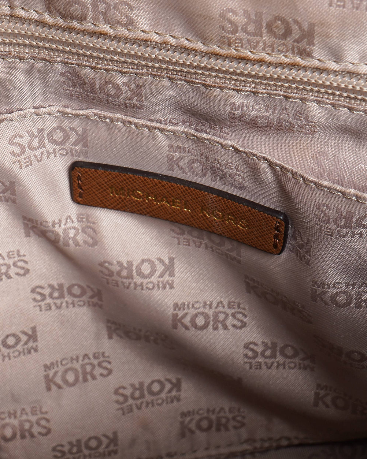 Michael Kors Saffiano Leather Shoulder Bag In Brown