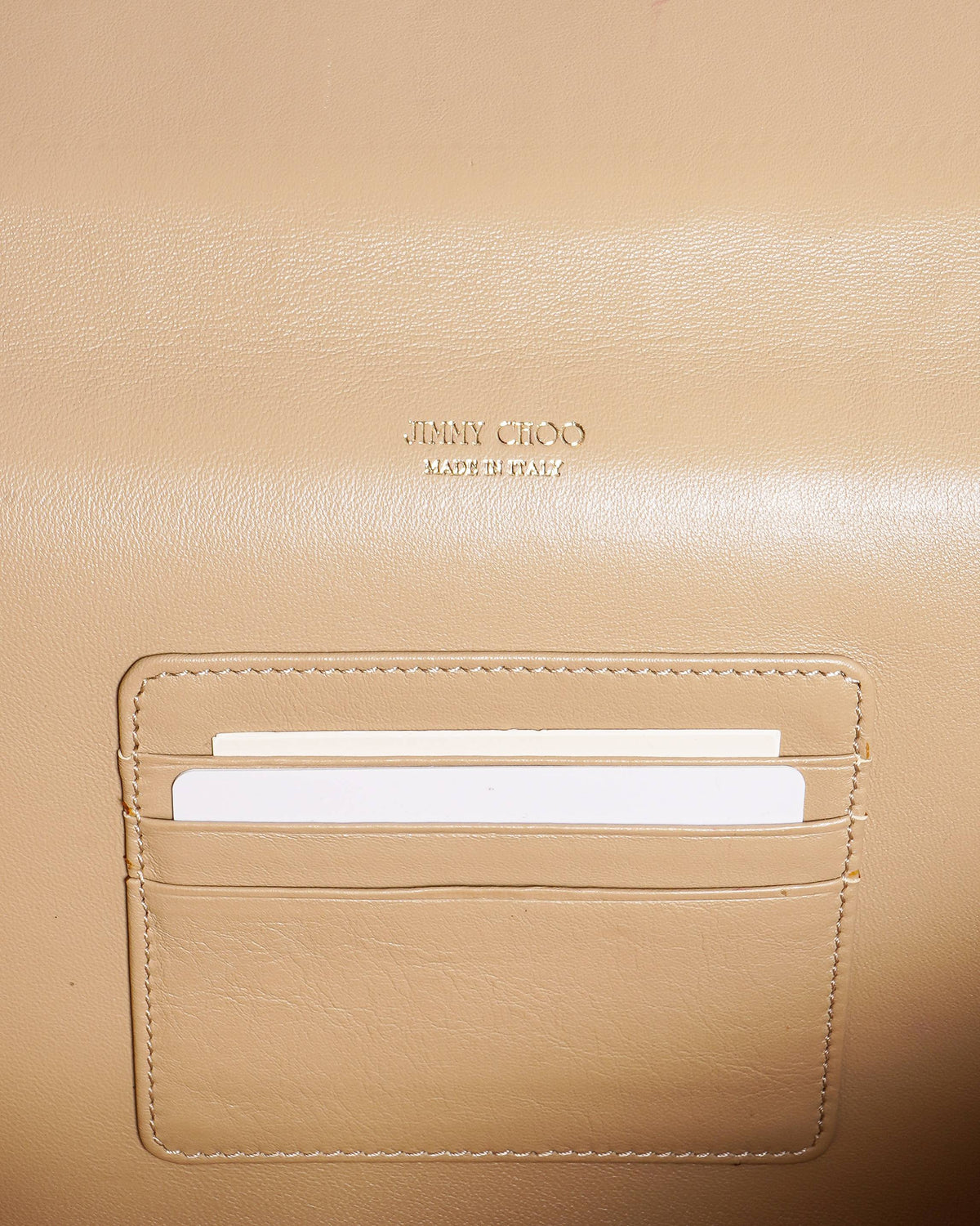 Jimmy Choo Emmie Champagne Gold Glitter Clutch