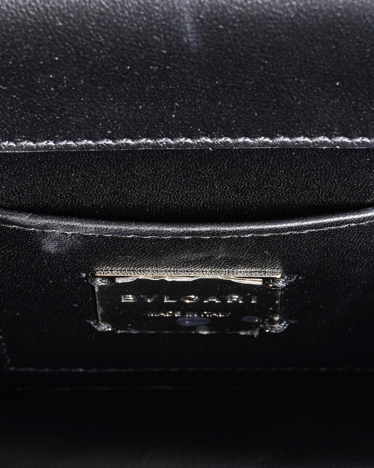 Bvlgari Serpenti Forever Crossbody Bag In galuchat skin with black Metropolitan calf leather