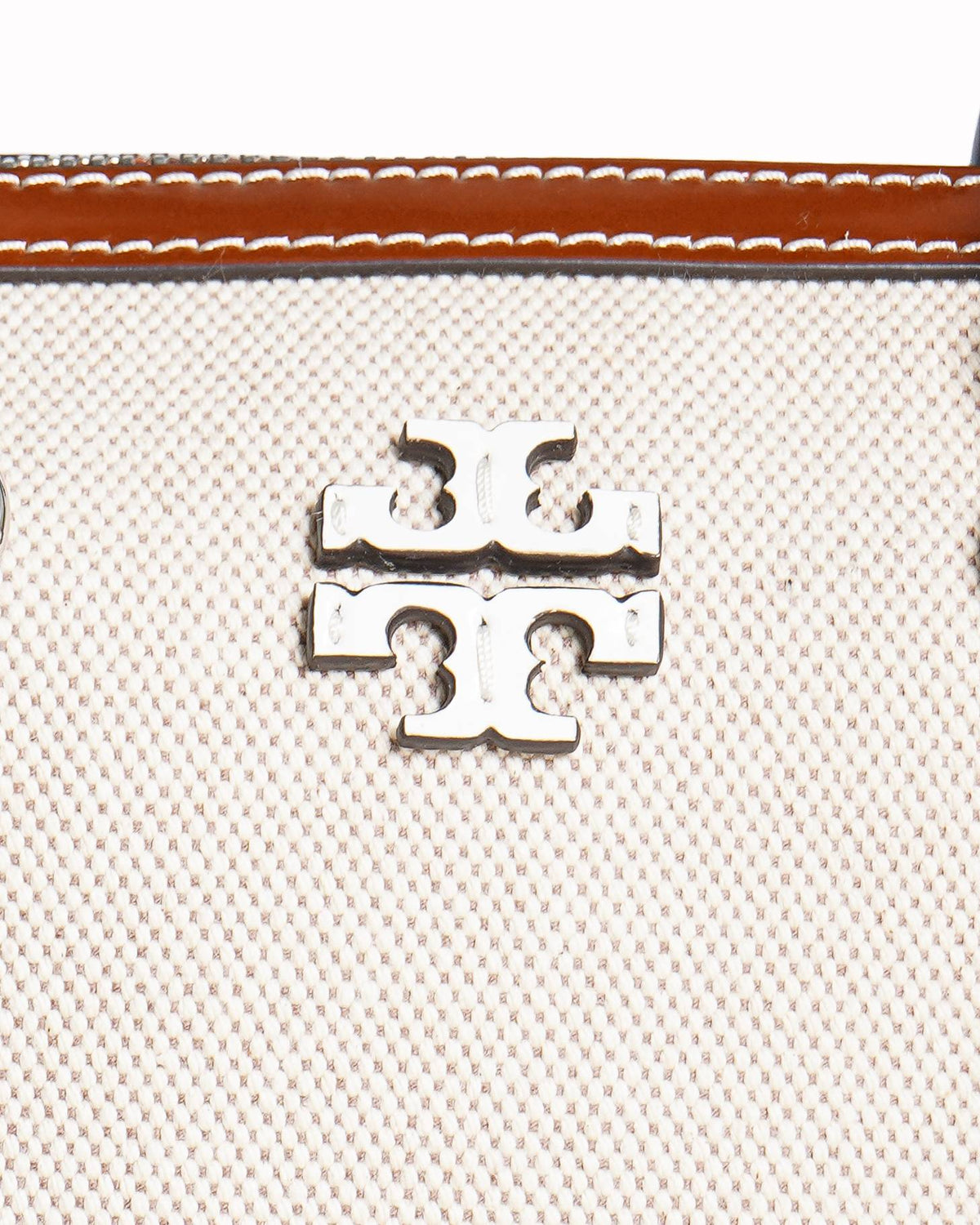Tory Burch Thea Mini Canvas and Leather Satchel