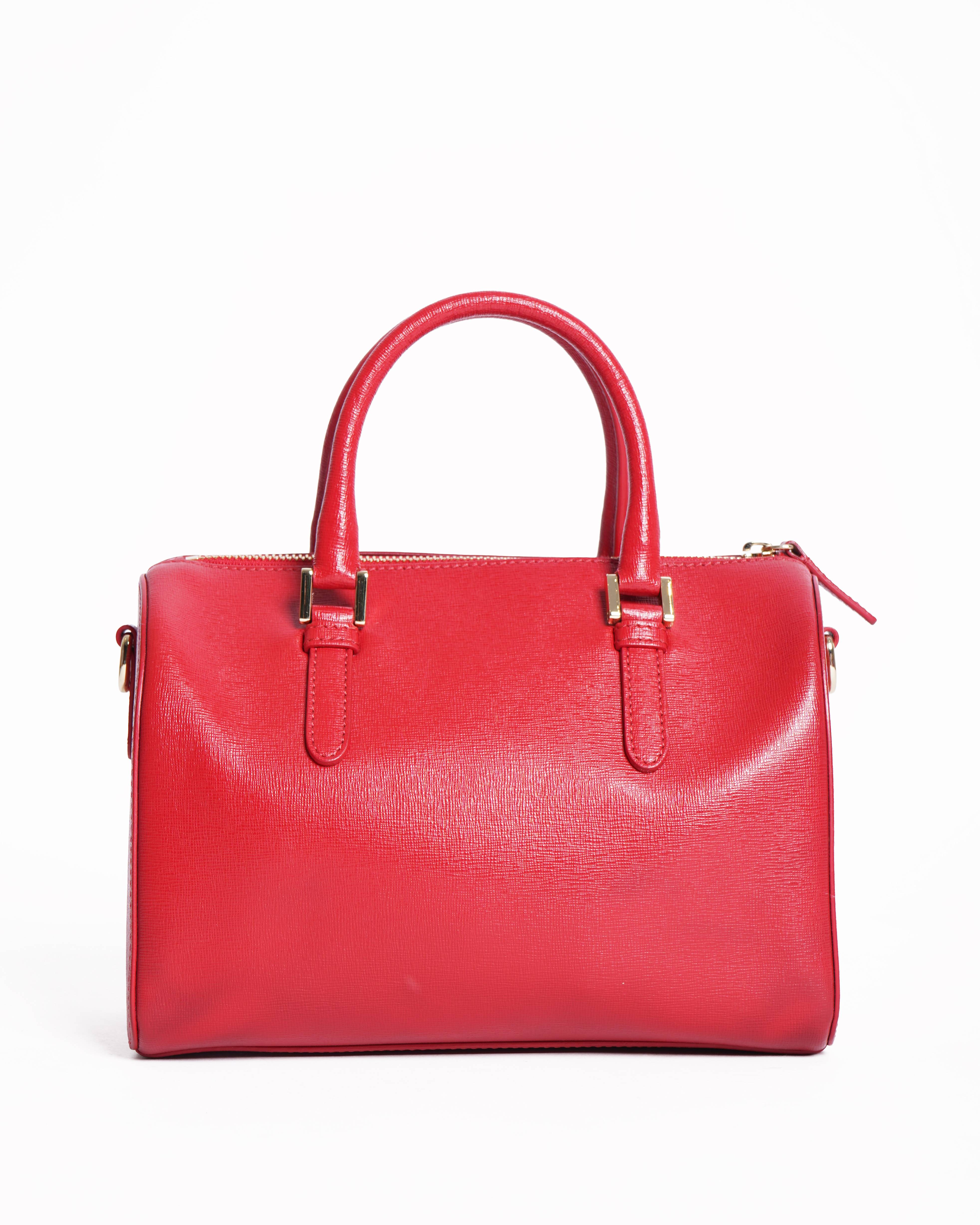 Versace medusa red palazzo bowling bag