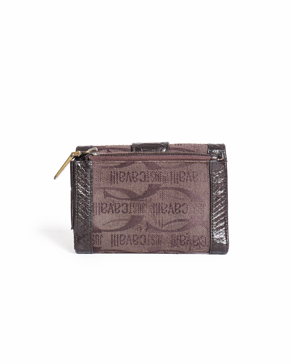 Just Cavalli Monogram Studded Compact Wallet