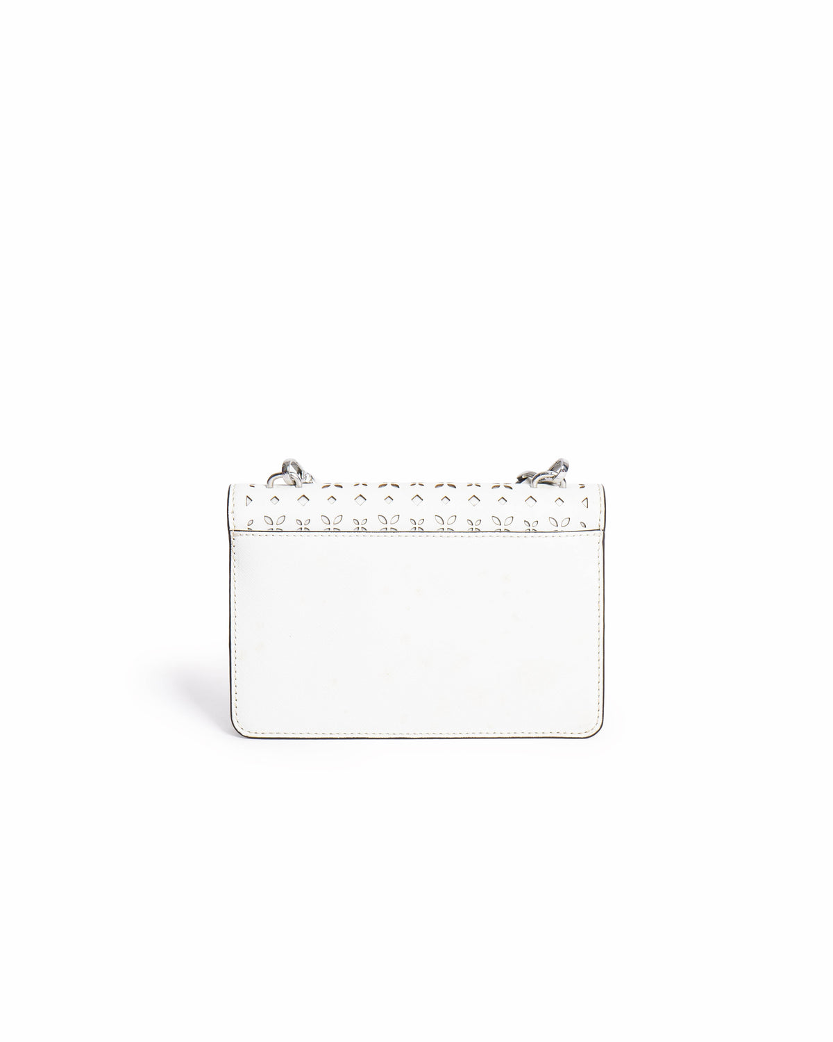 Michael Kors Saffiano Leather Crossbody Bag In White