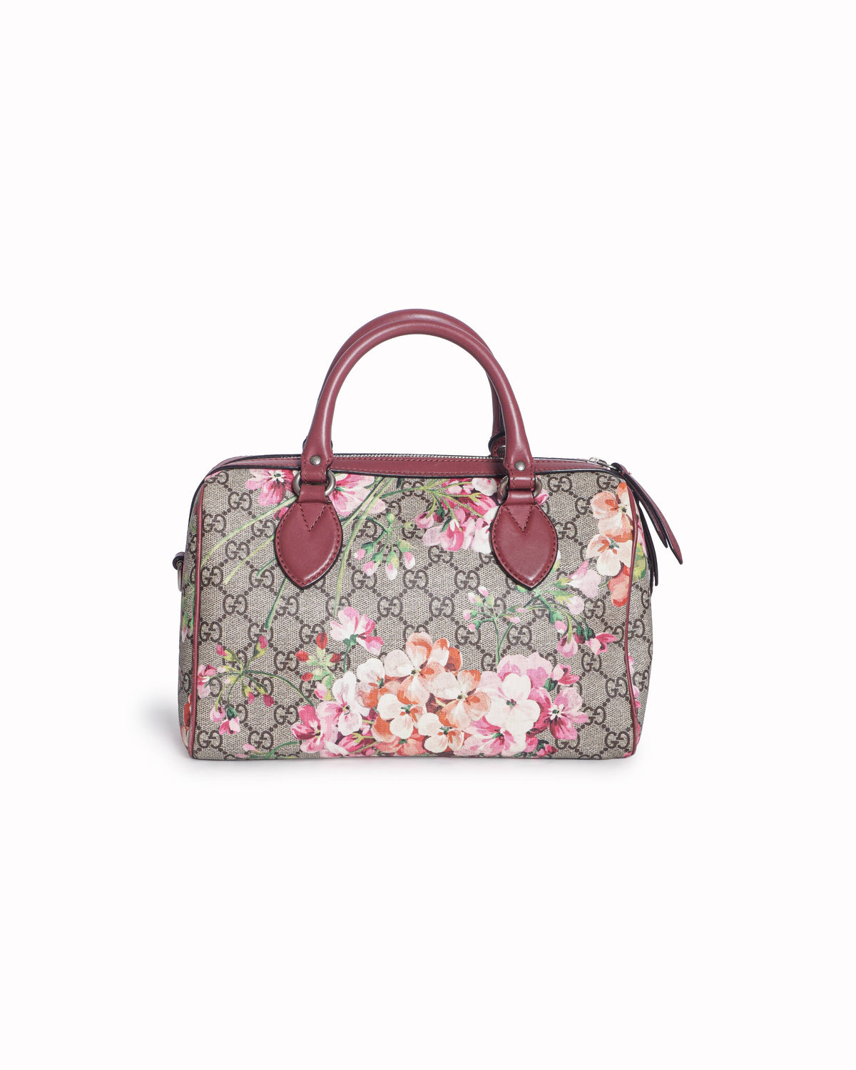 Gucci Small GG Supreme Blooms Boston Bag