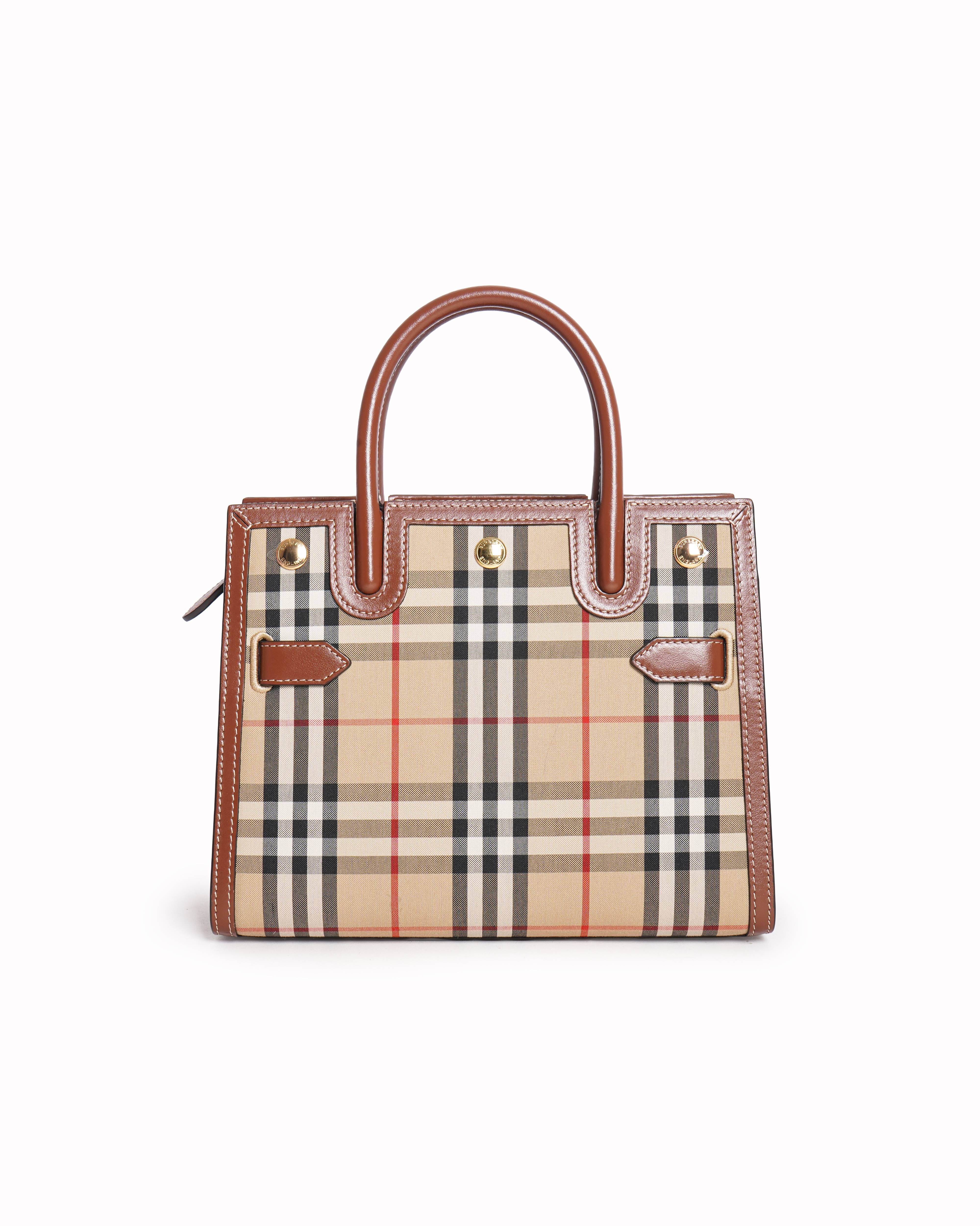 Burberry Mini Vintage Check Two-handle Title Bag