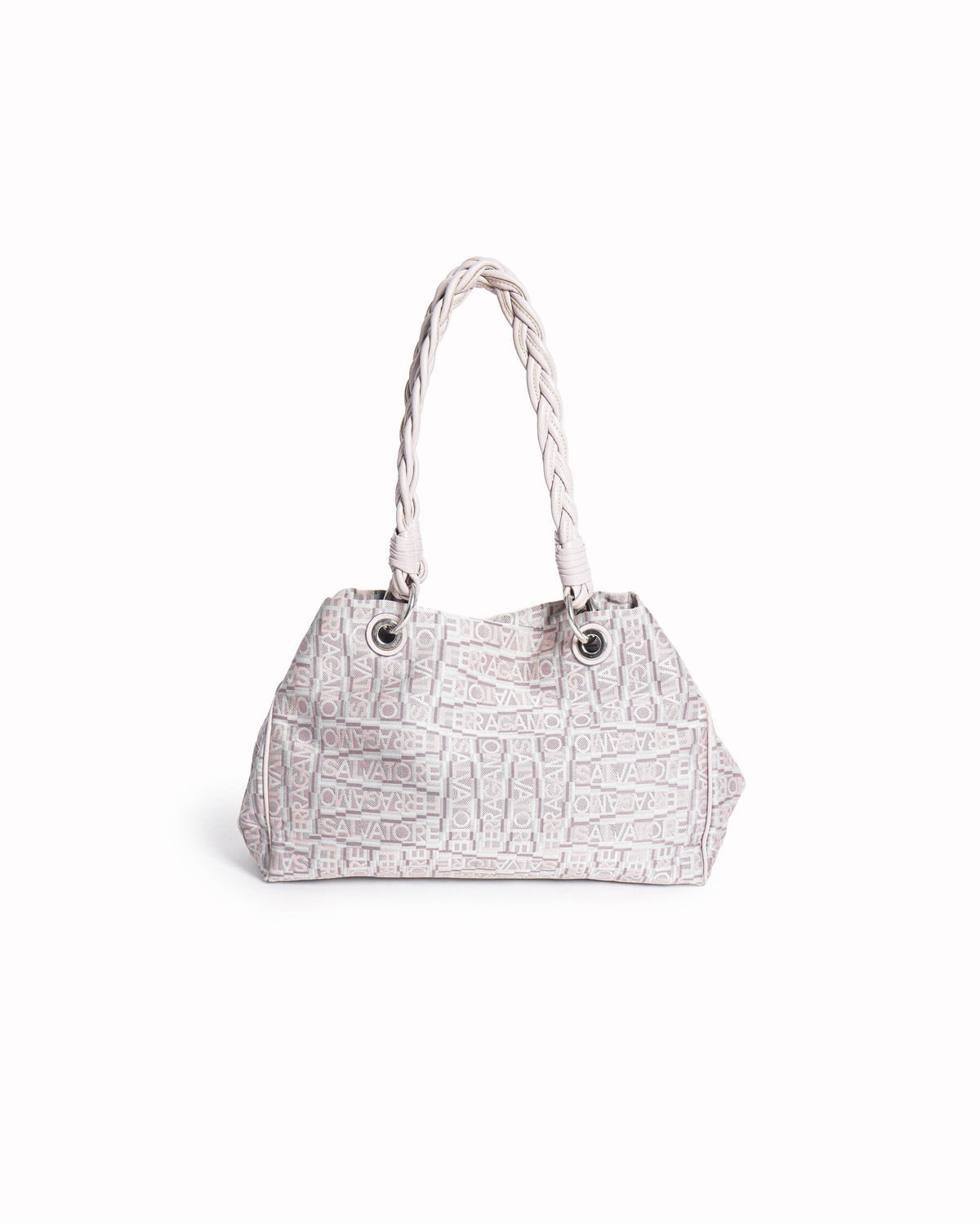 Salvatore Ferragamo Pink Logo Medium Shoulder Bag