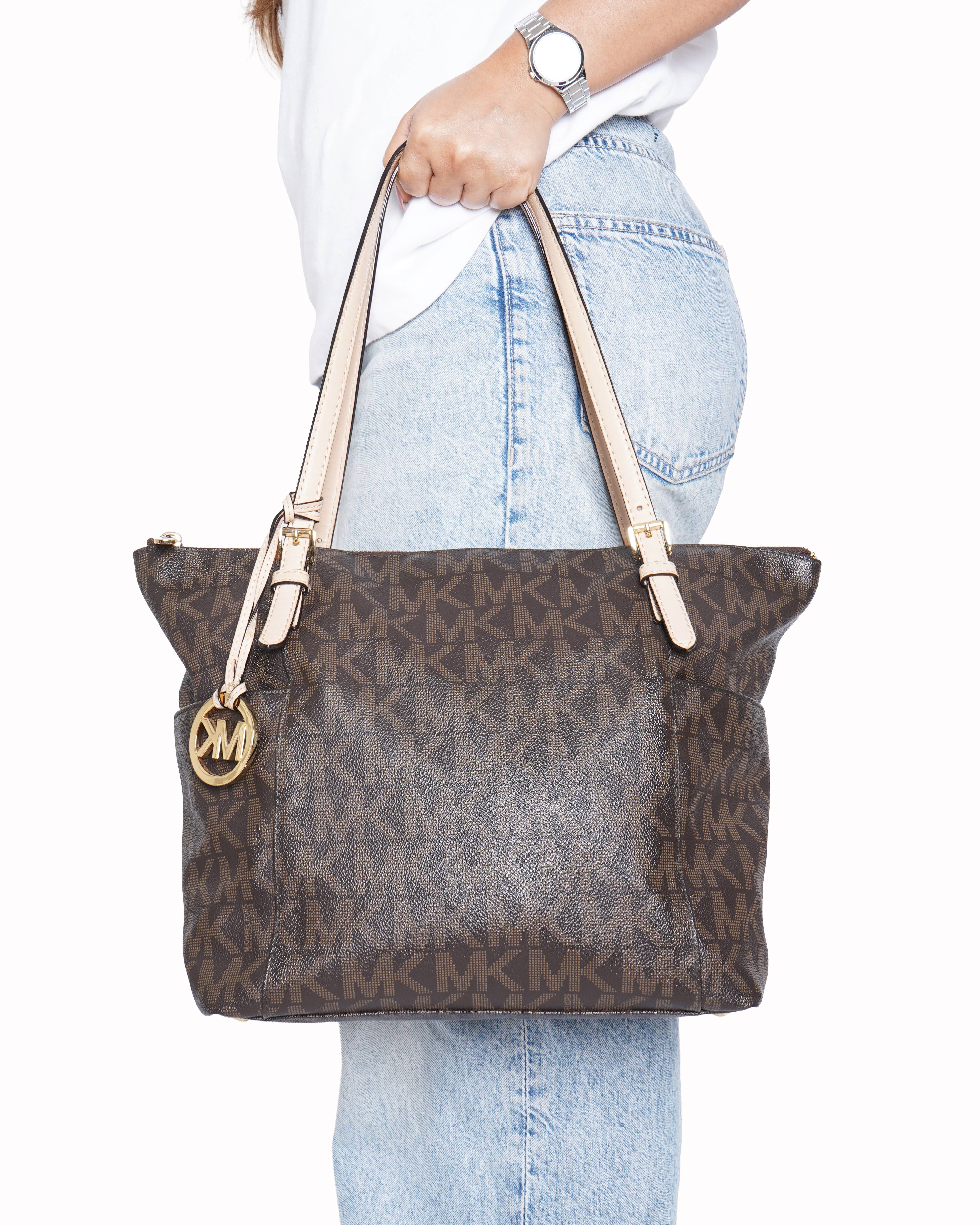 Michael Kors Monogram Brown Tote Bag