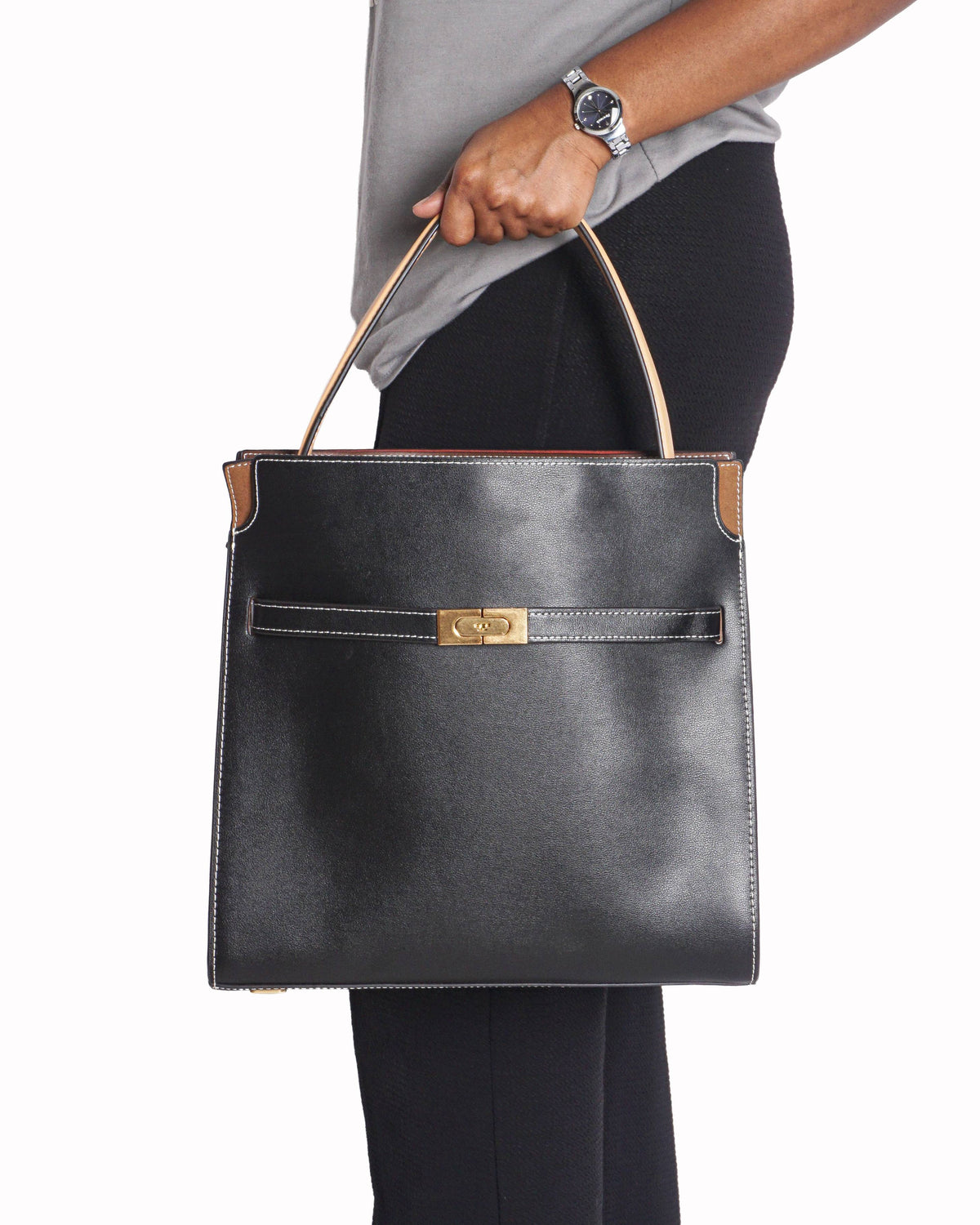 Tory Burch Lee Radziwill Leather Bucket Bag